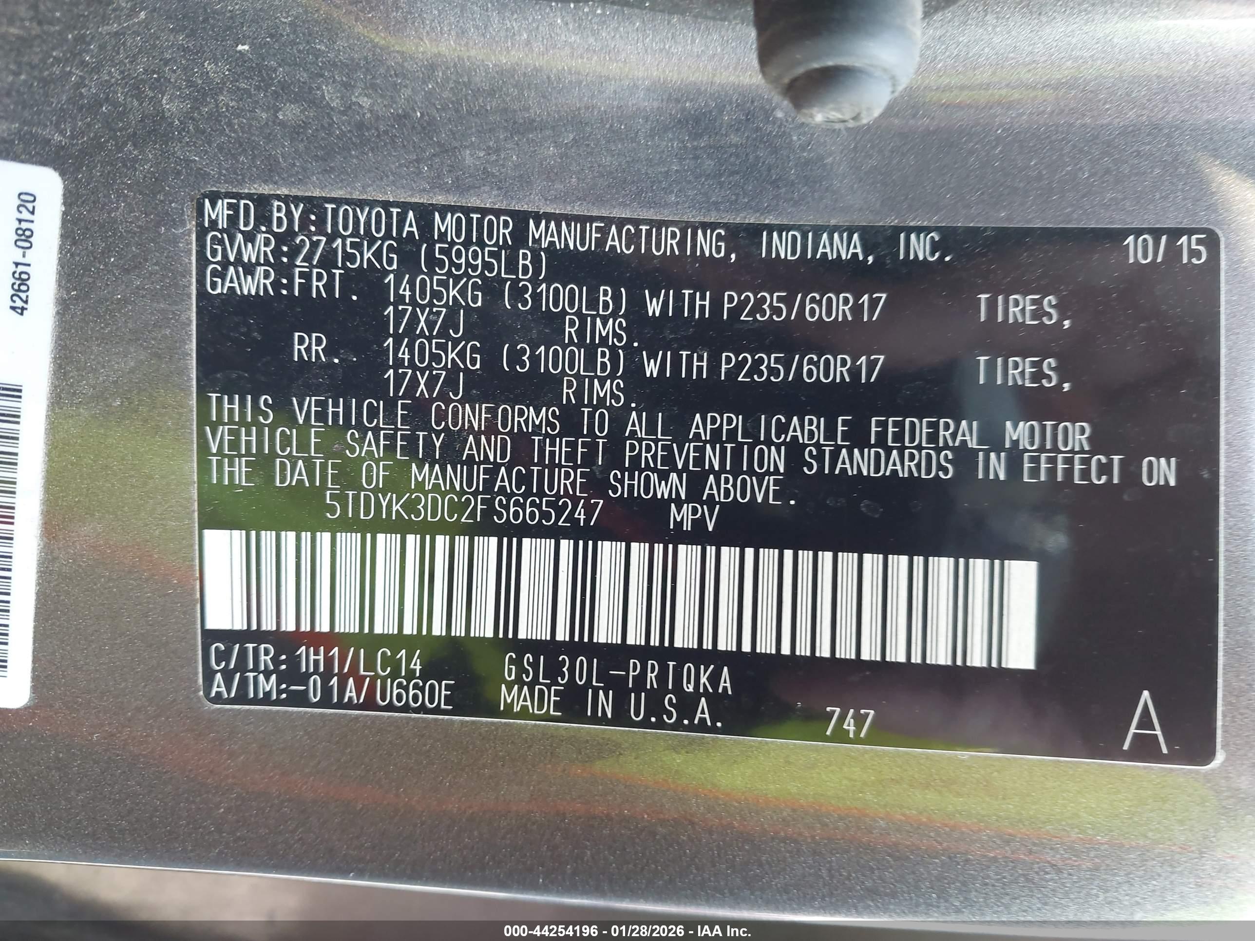 TOYOTA SIENNA image 9