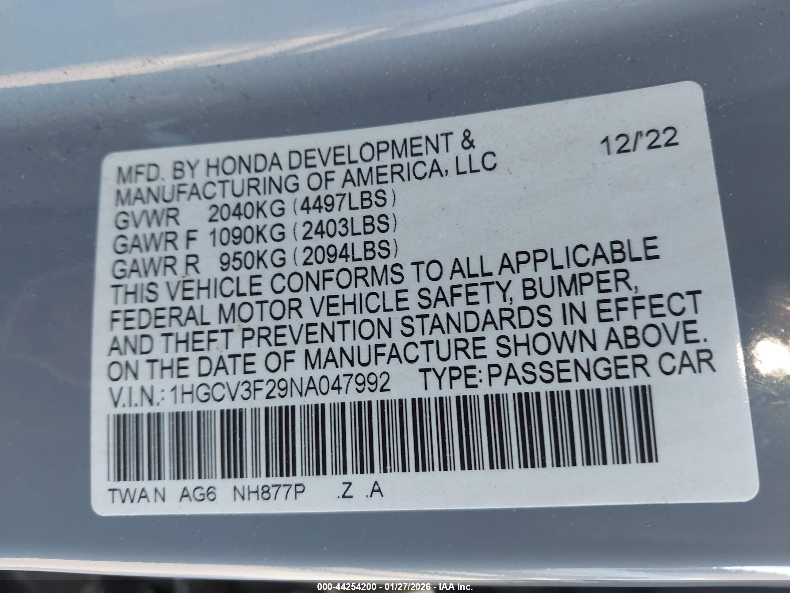 HONDA ACCORD image 9