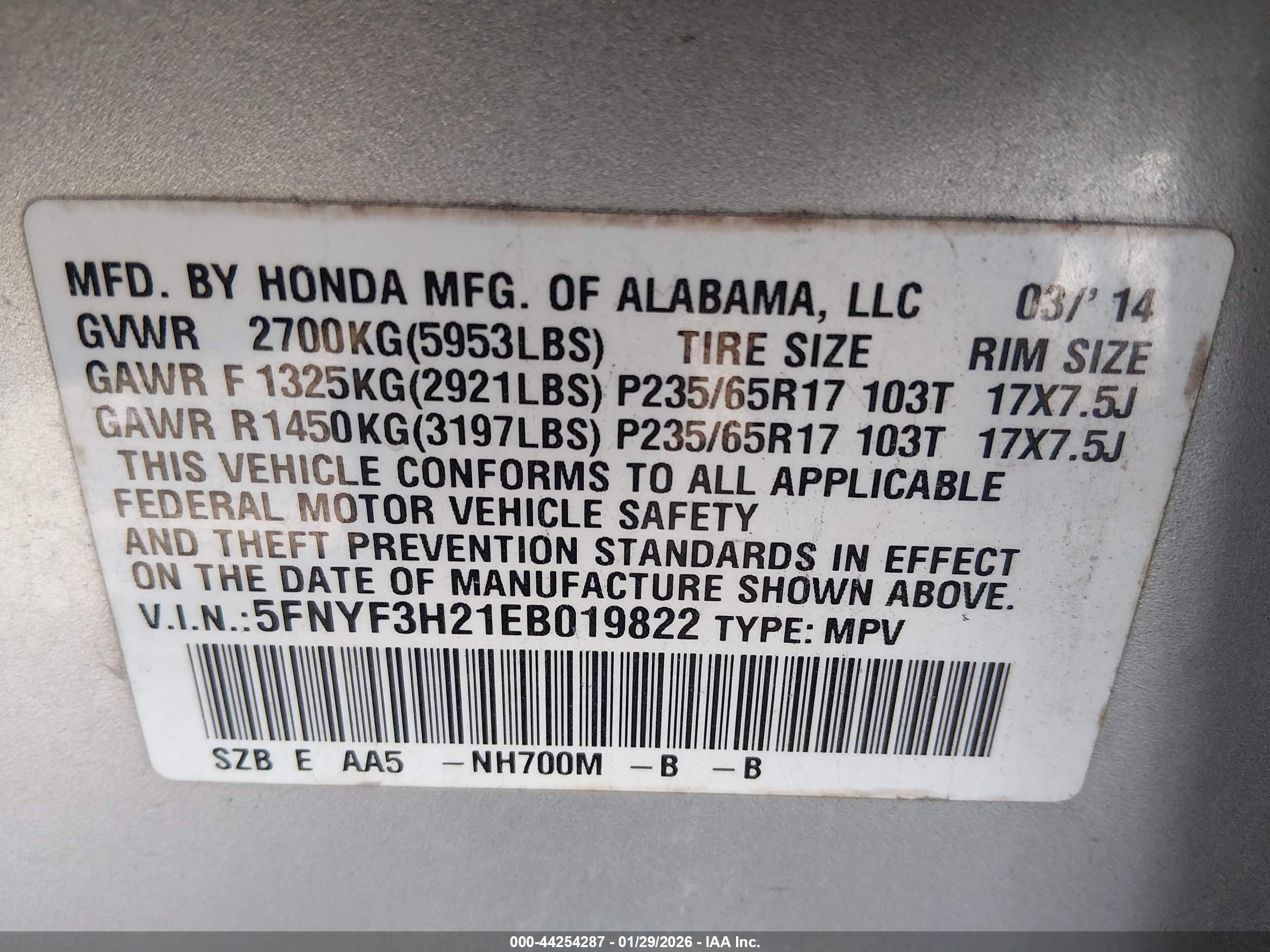 HONDA PILOT image 9