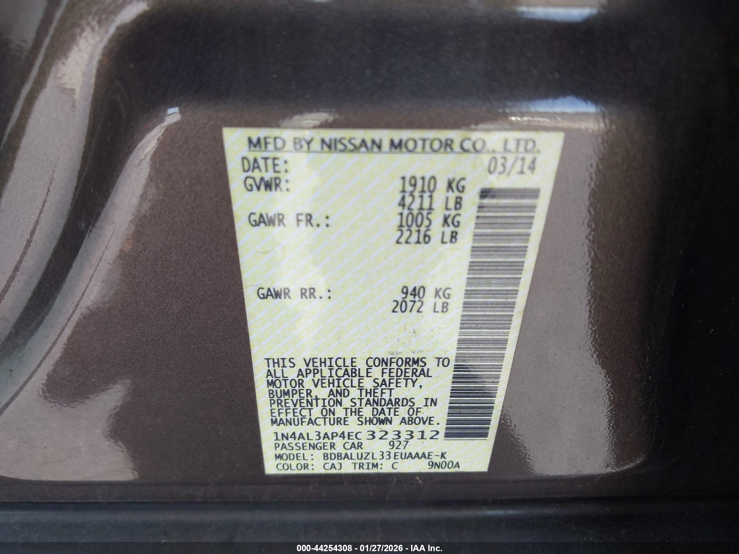 NISSAN ALTIMA image 9