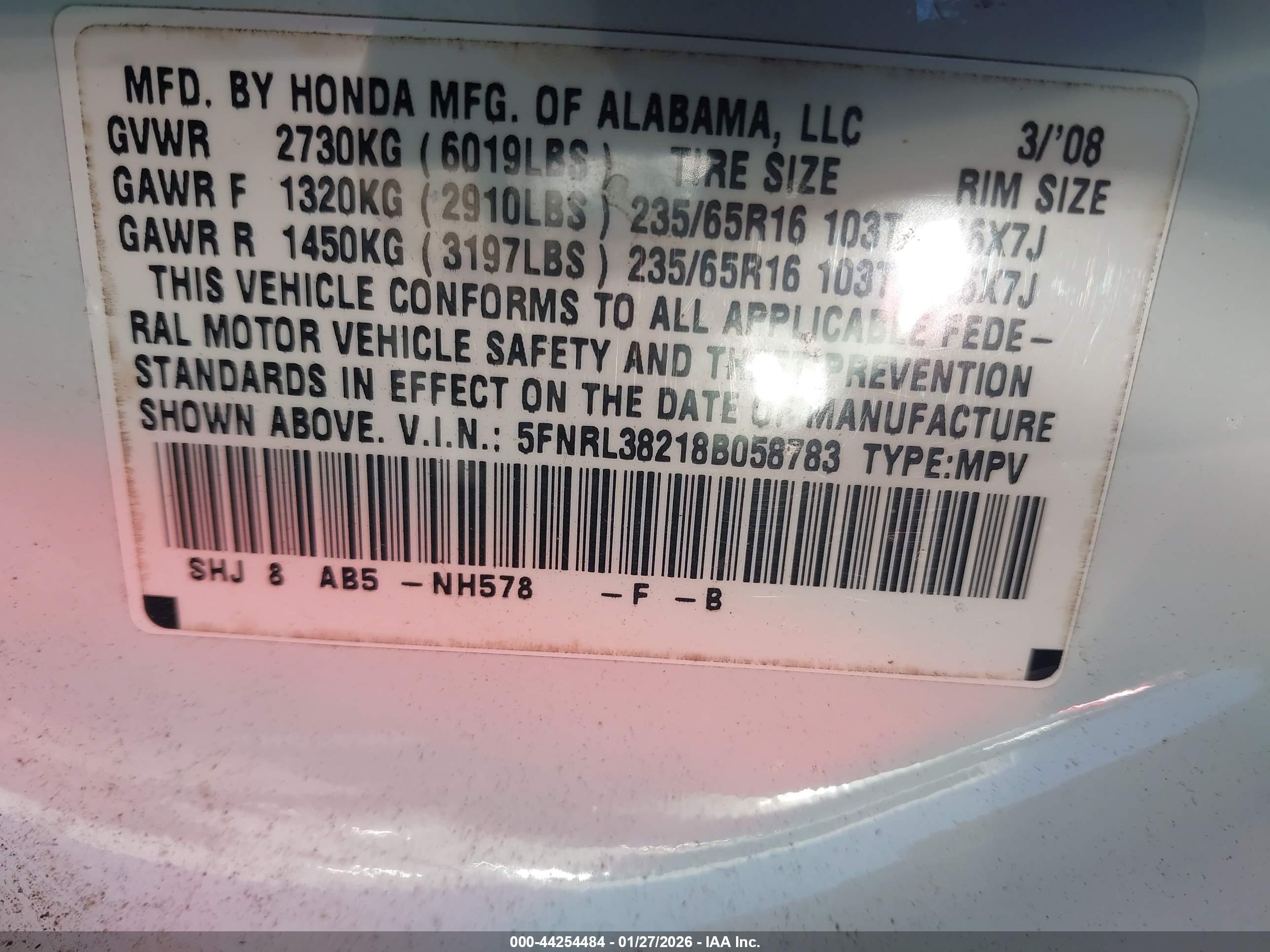 HONDA ODYSSEY image 9