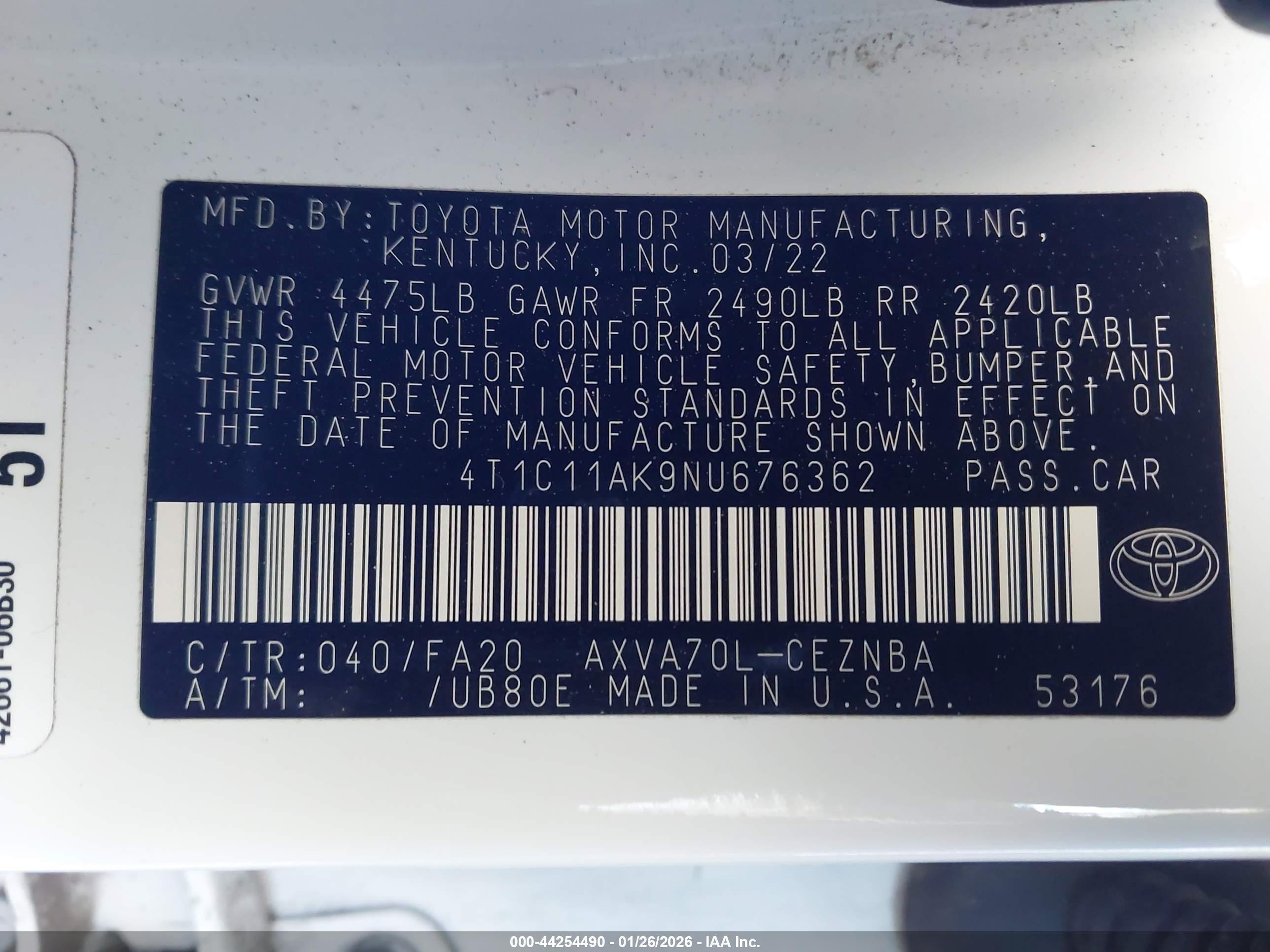 TOYOTA CAMRY image 9