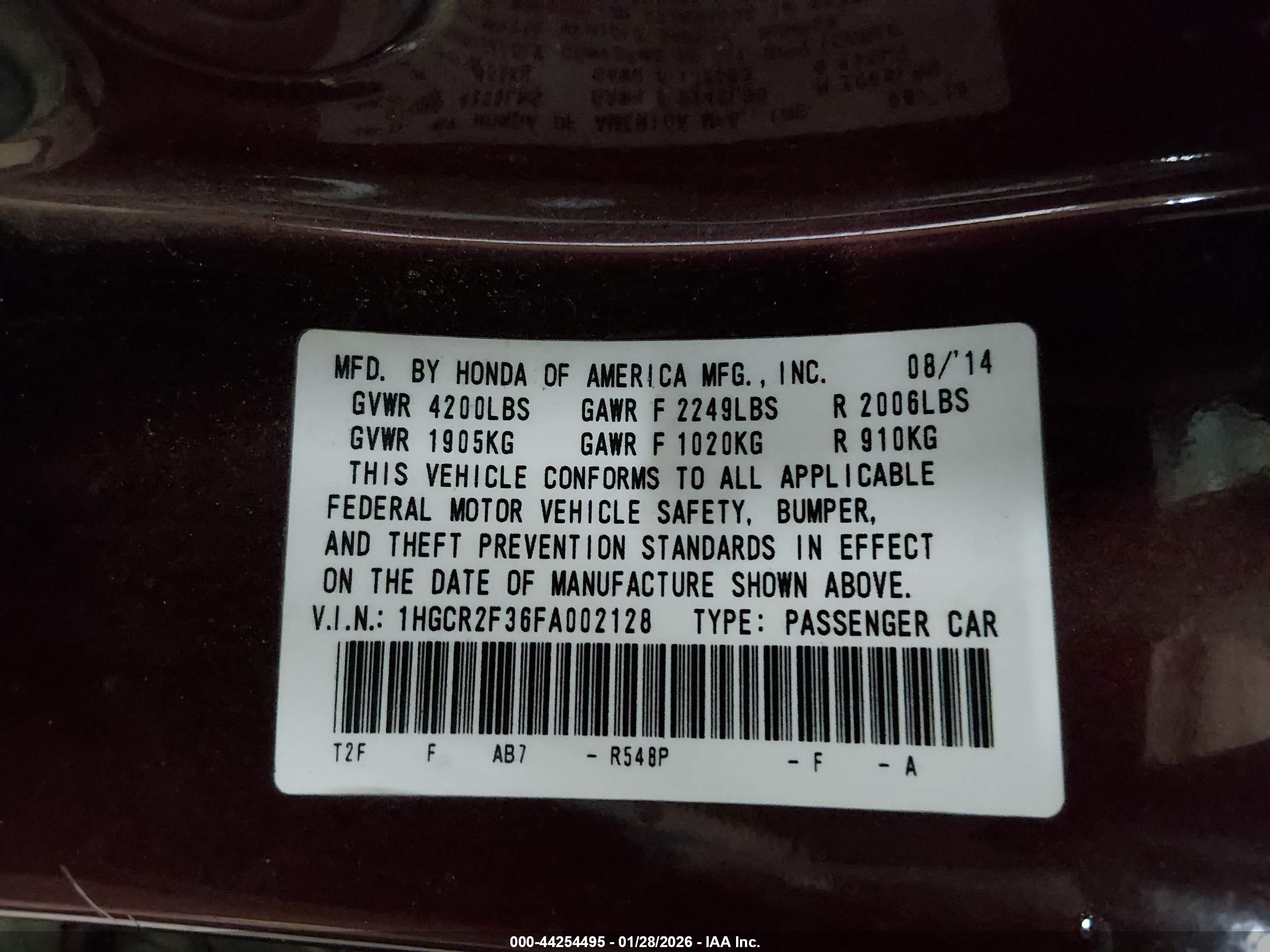 HONDA ACCORD image 9