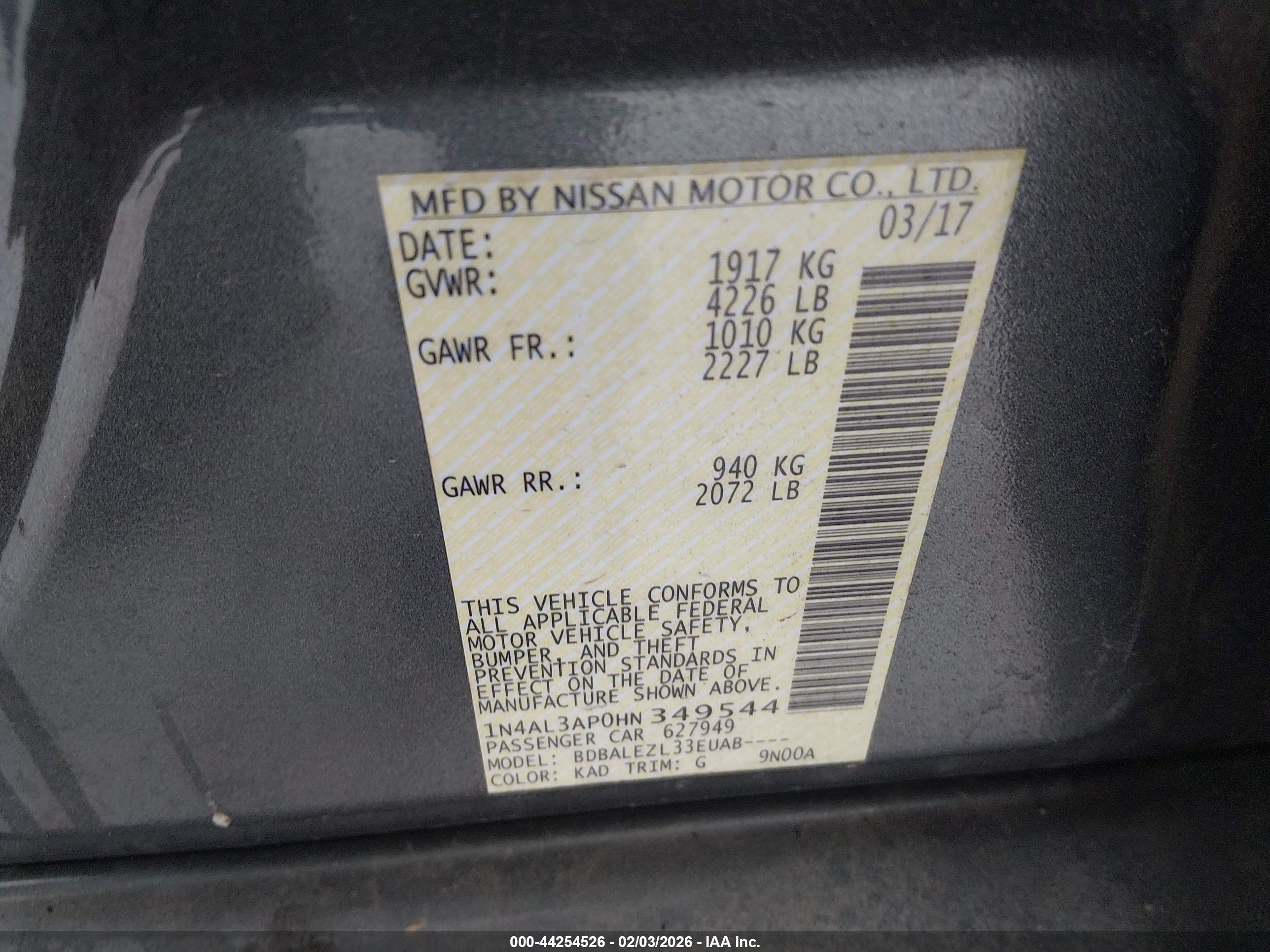 NISSAN ALTIMA image 9
