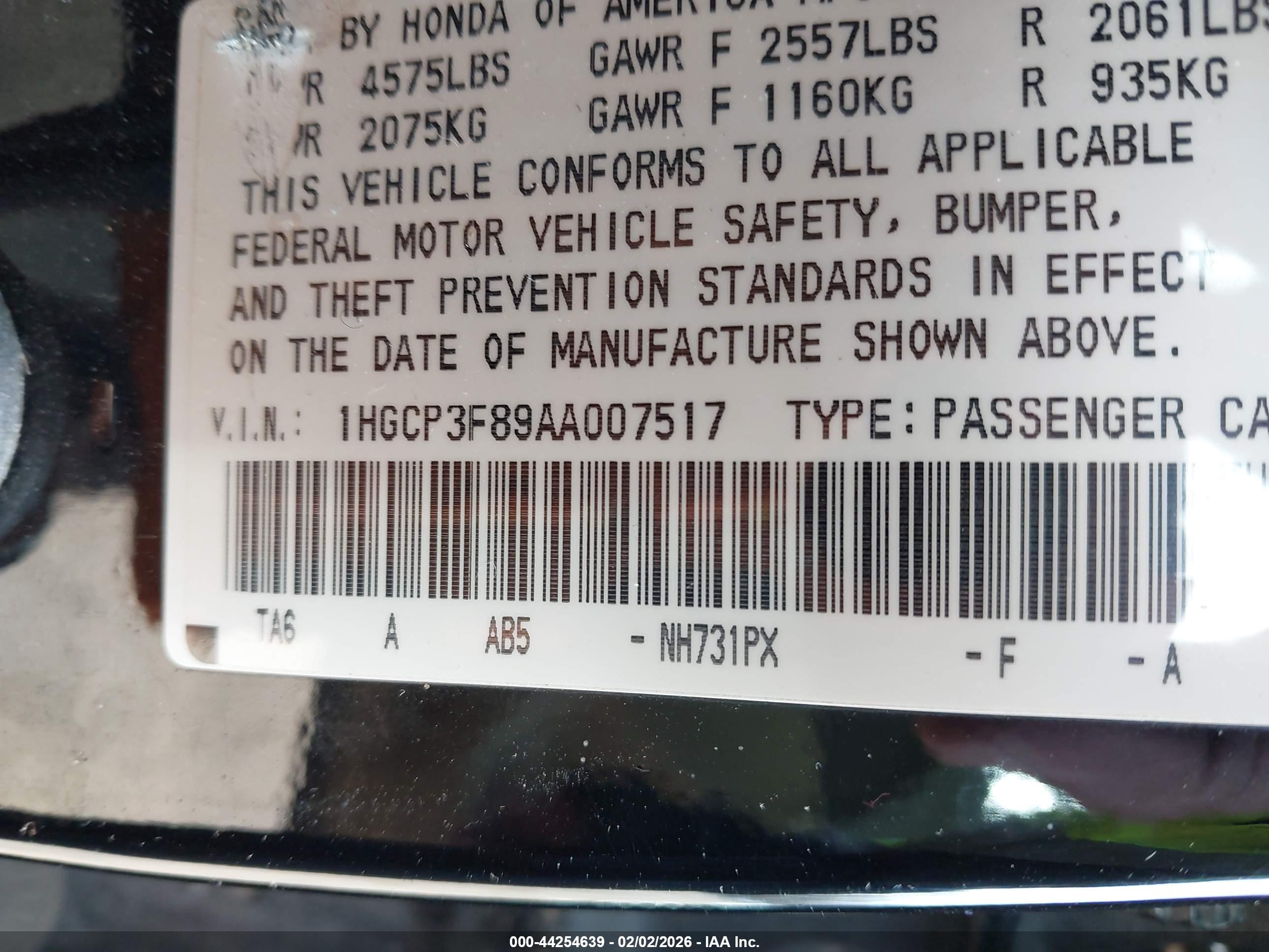 HONDA ACCORD image 9