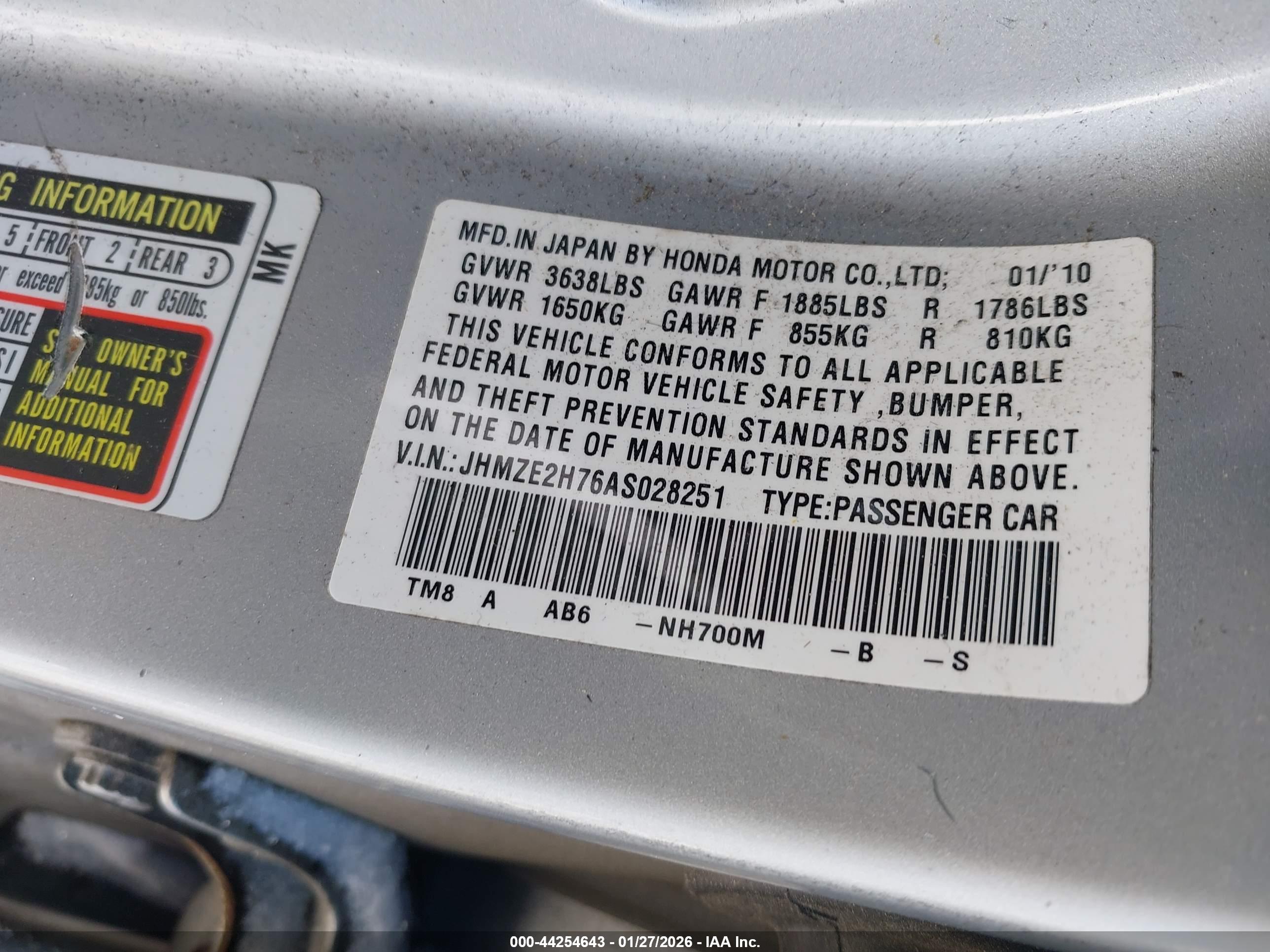 HONDA INSIGHT image 9