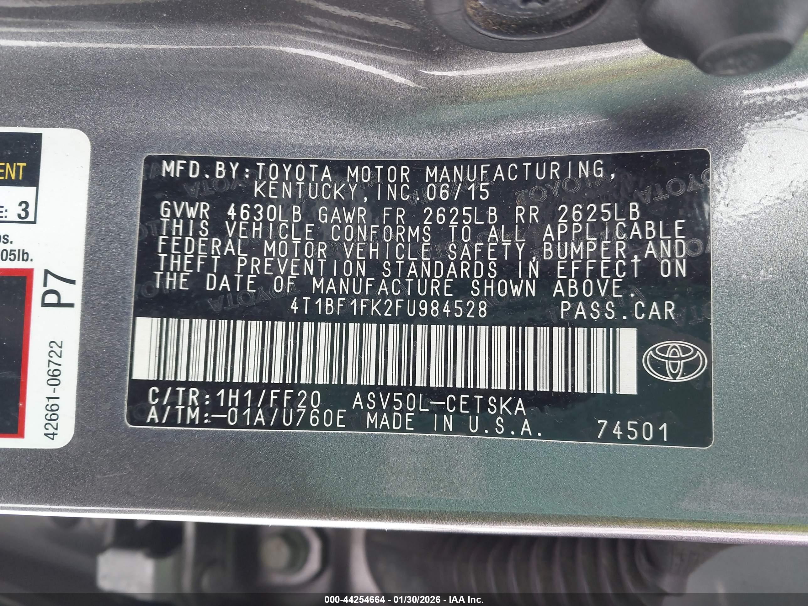 TOYOTA CAMRY image 9