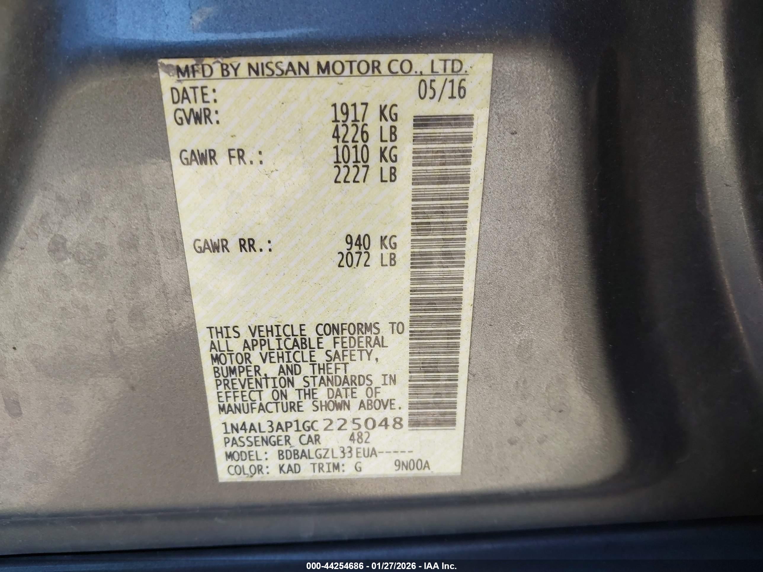 NISSAN ALTIMA image 9