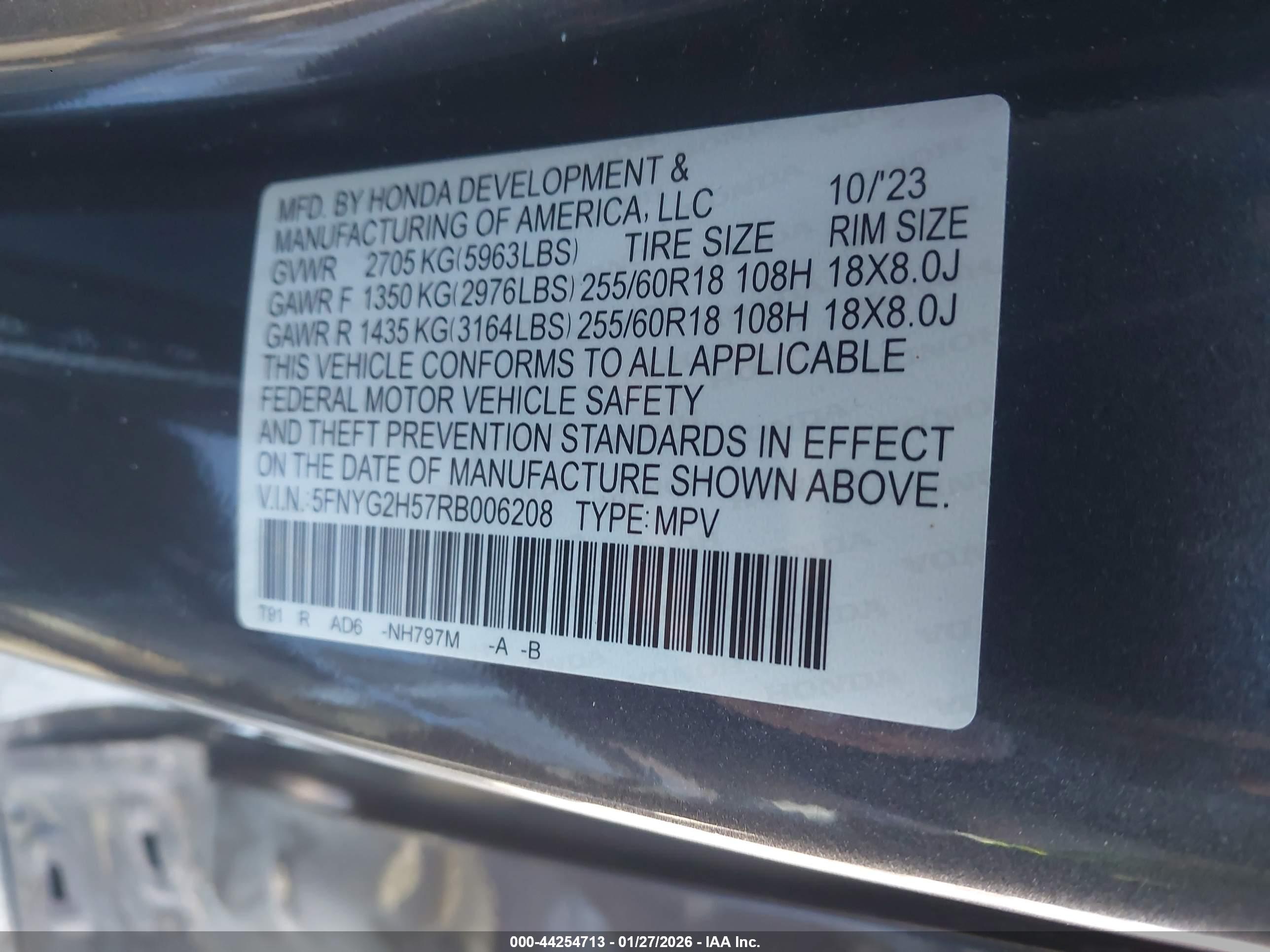 HONDA PILOT image 9