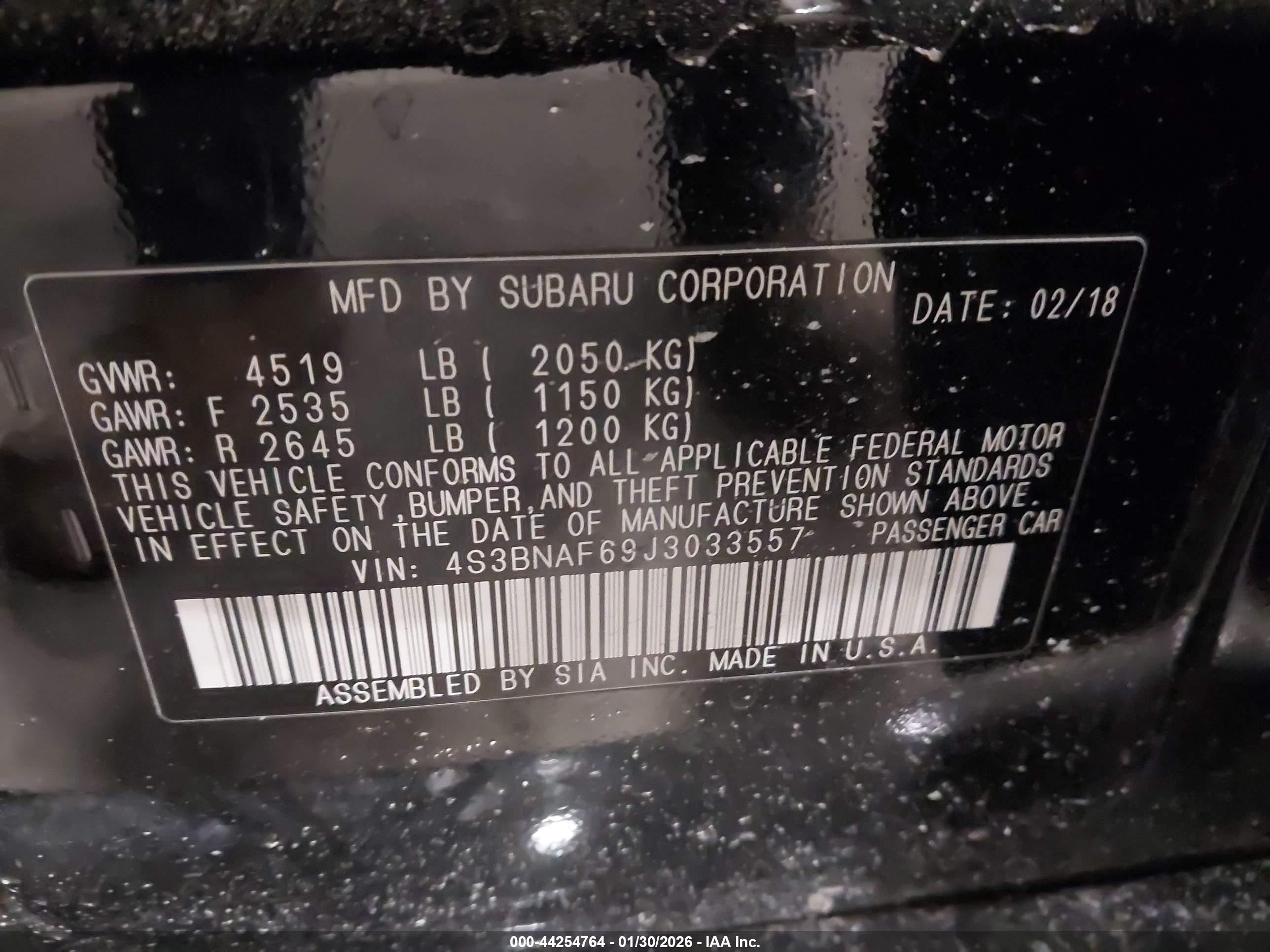 SUBARU LEGACY image 9