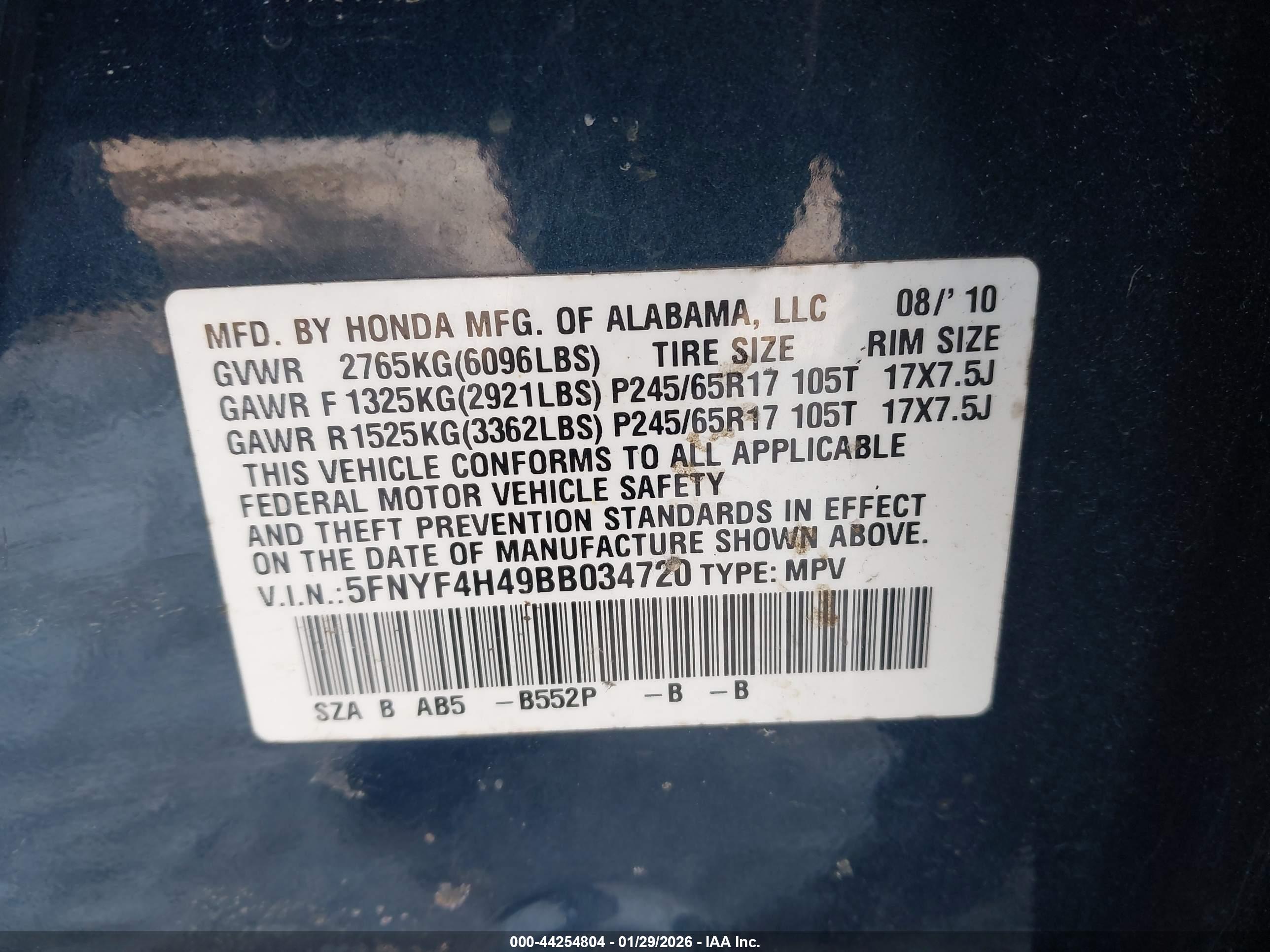 HONDA PILOT image 9