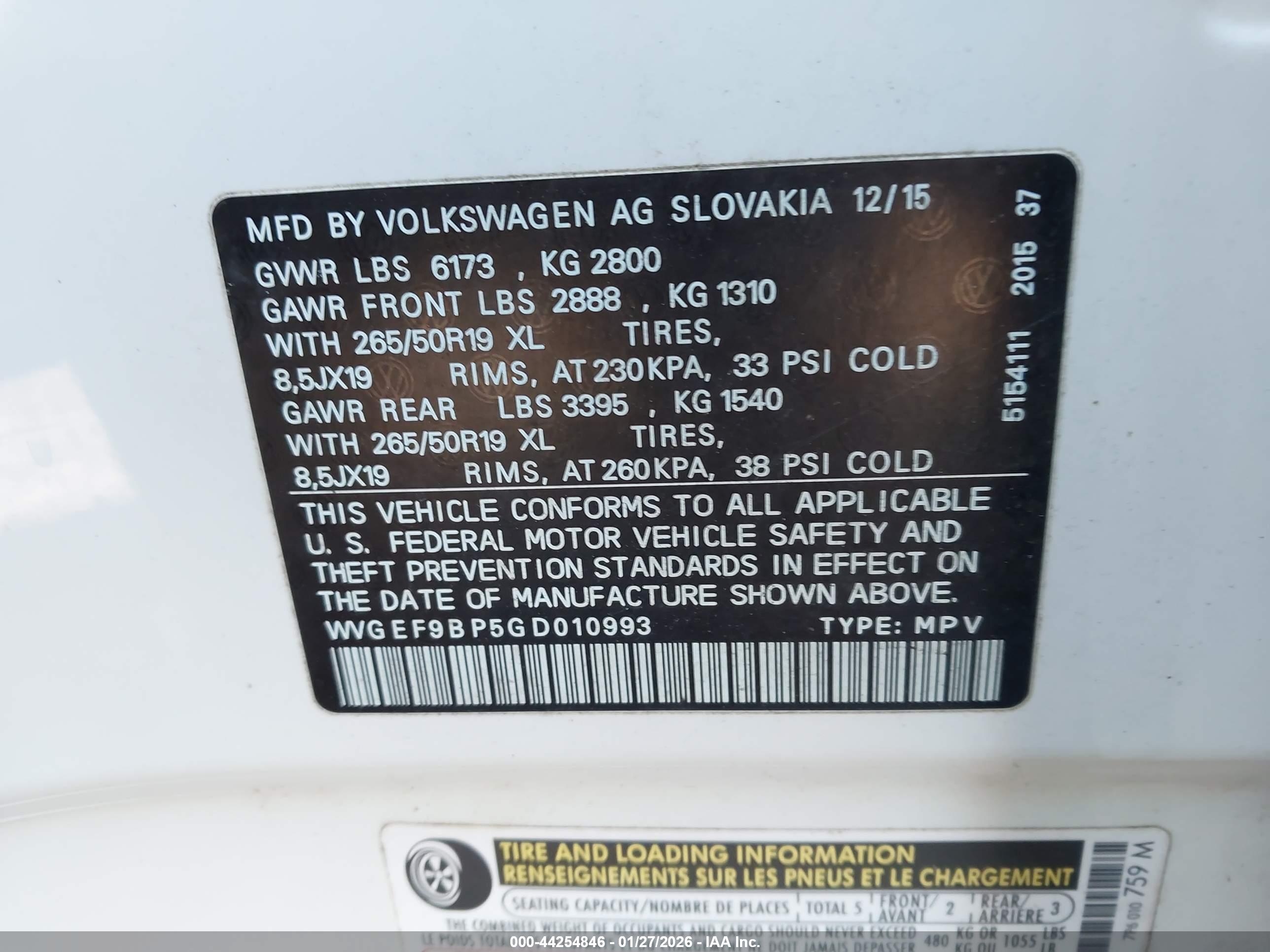VOLKSWAGEN TOUAREG image 9