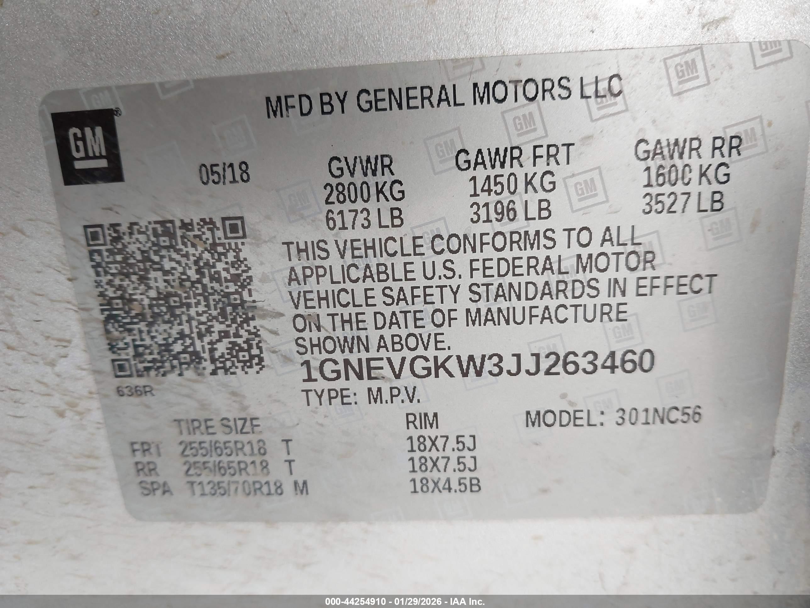 CHEVROLET TRAVERSE image 9