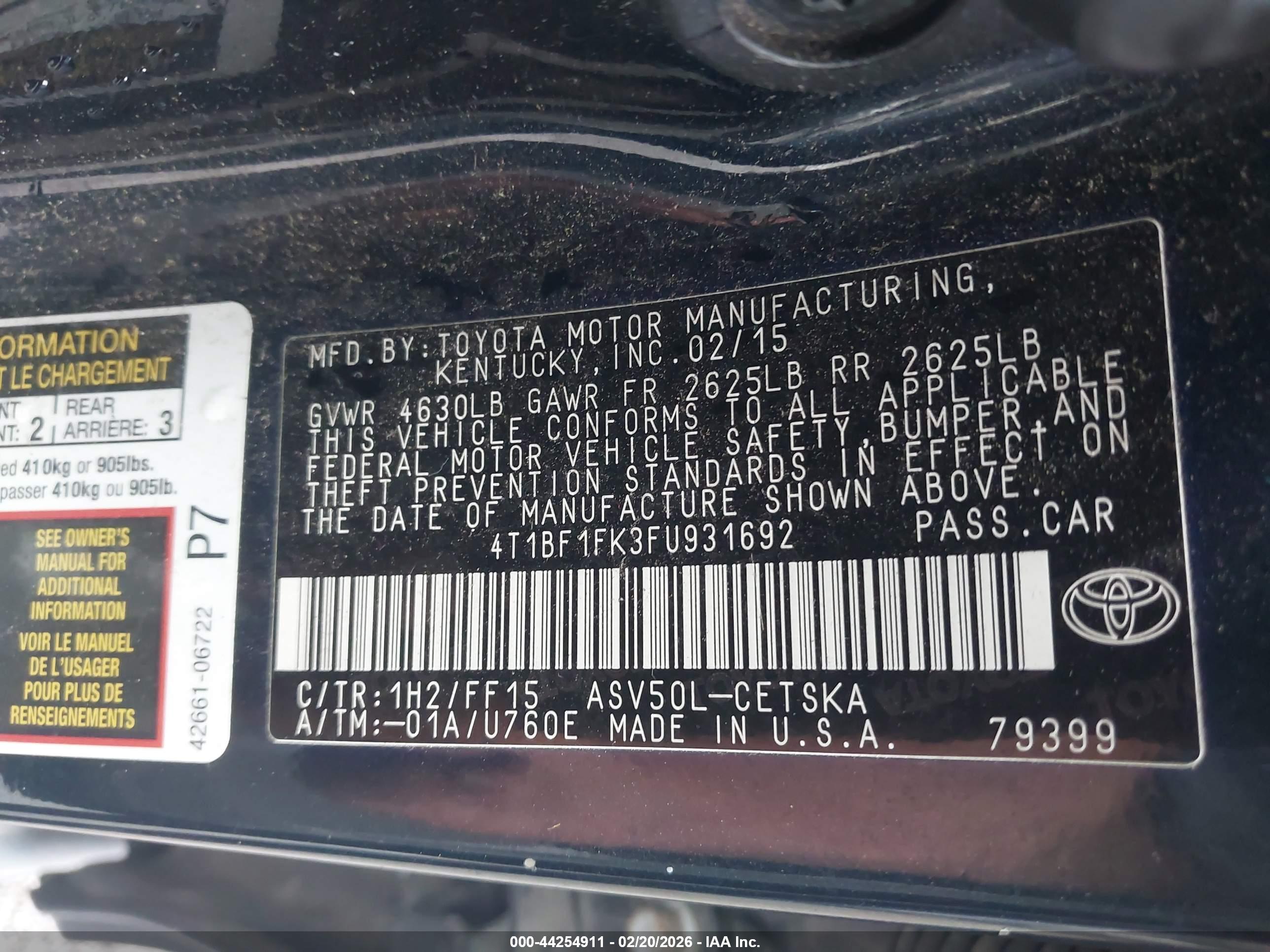TOYOTA CAMRY image 9