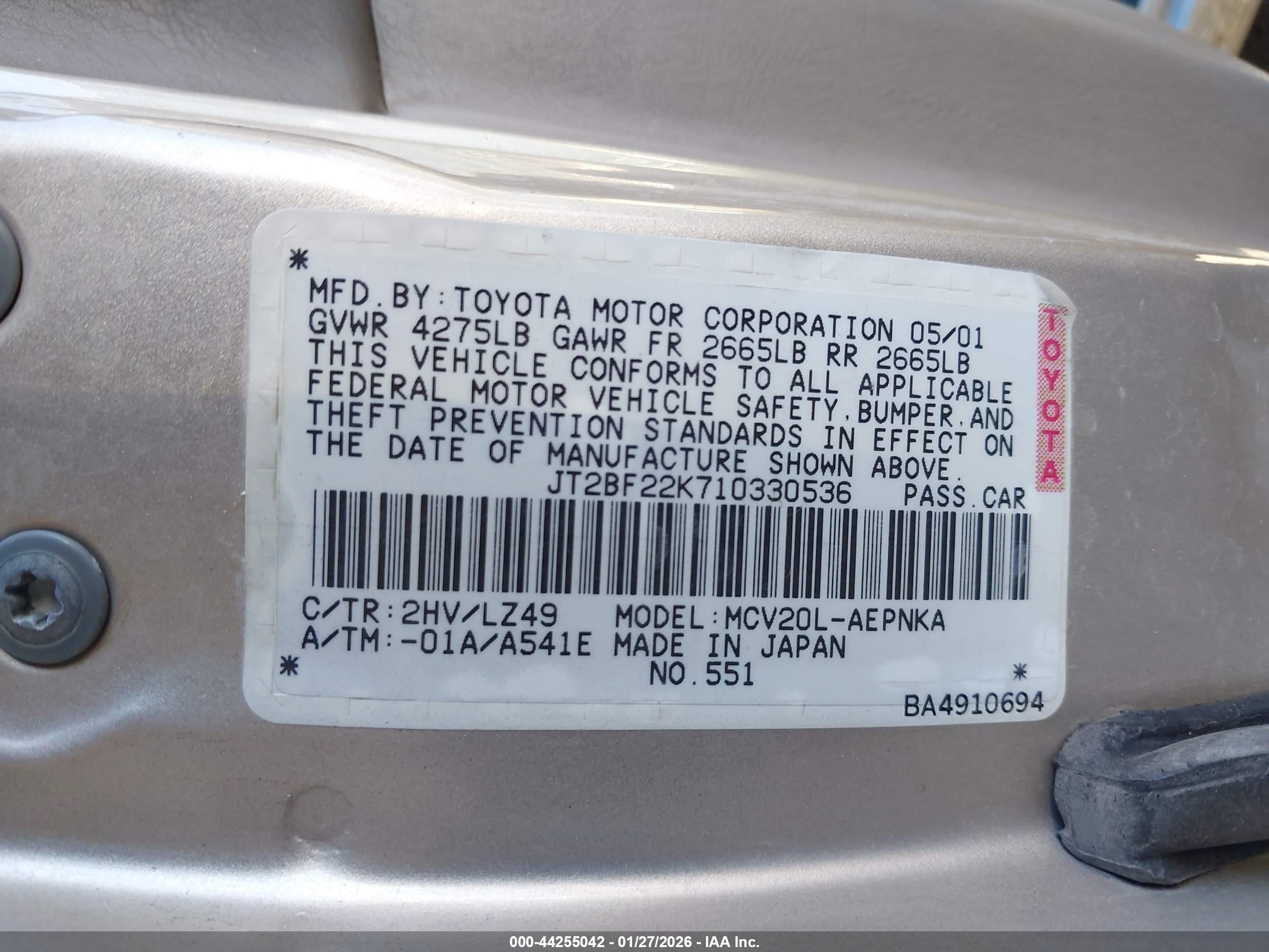 TOYOTA CAMRY image 9