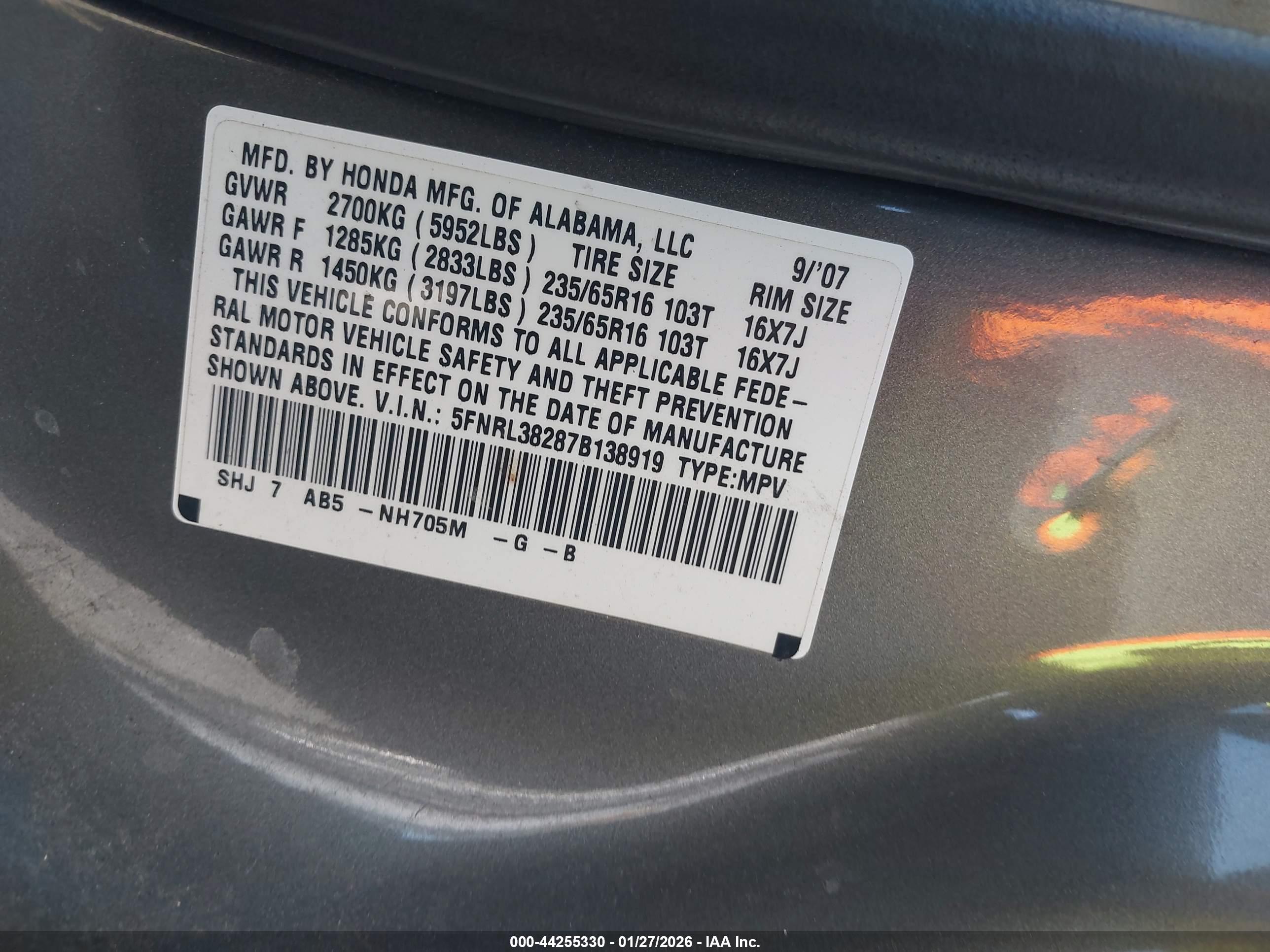HONDA ODYSSEY image 9