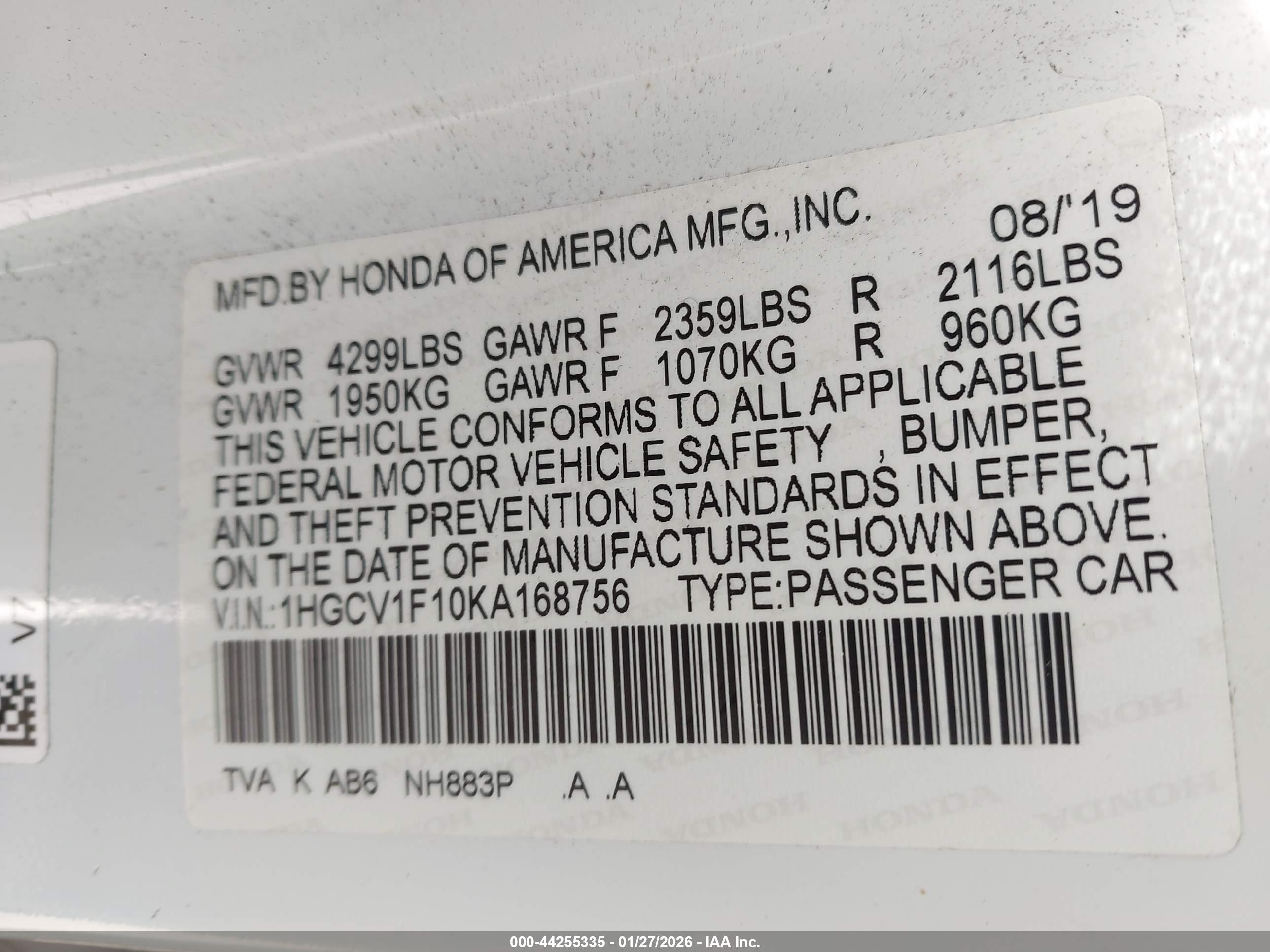 HONDA ACCORD image 9