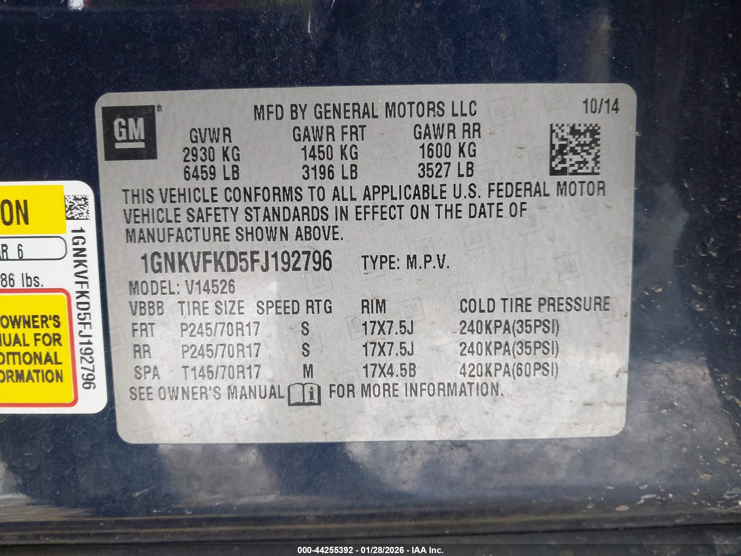 CHEVROLET TRAVERSE image 9