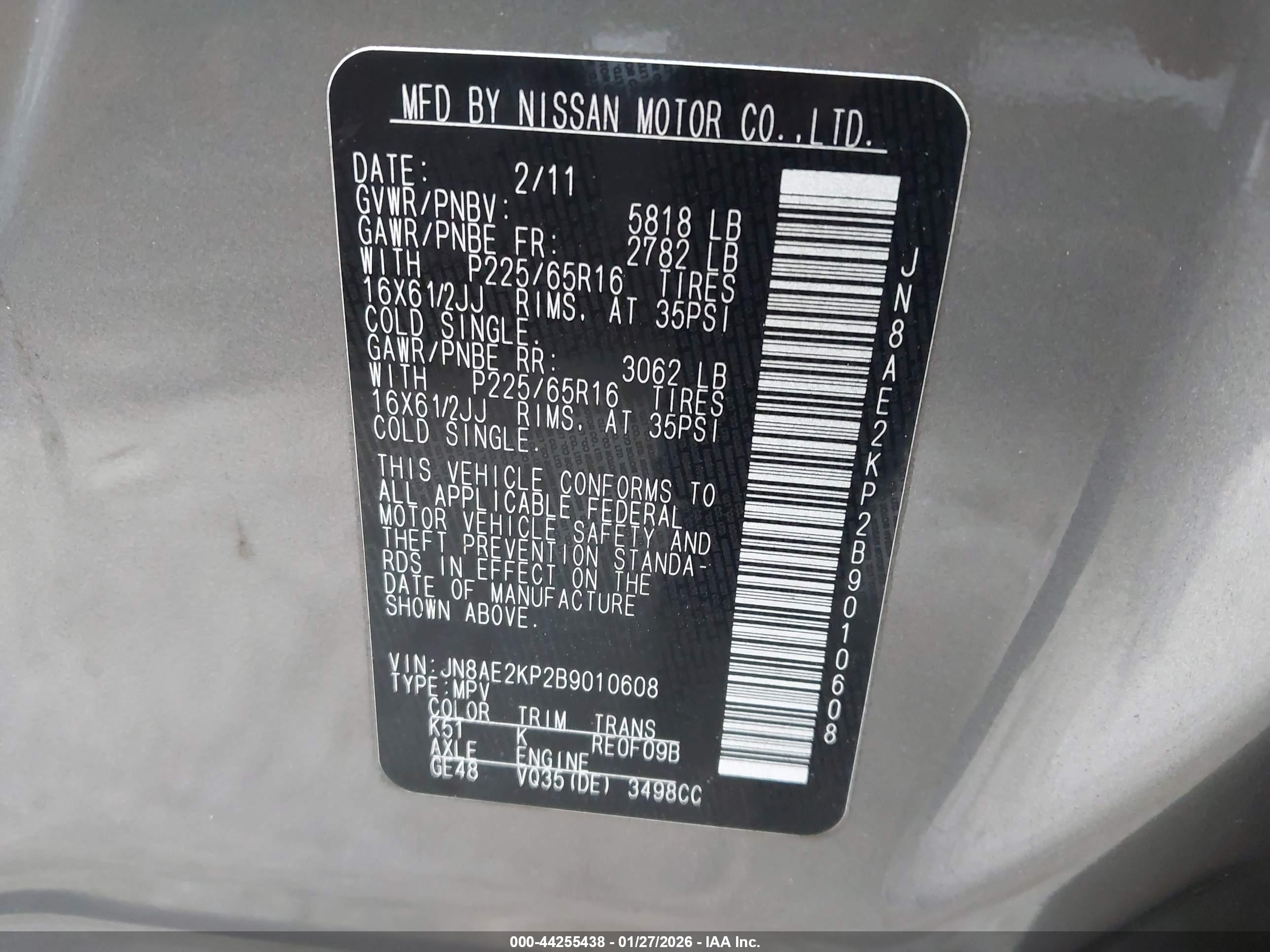NISSAN QUEST image 9