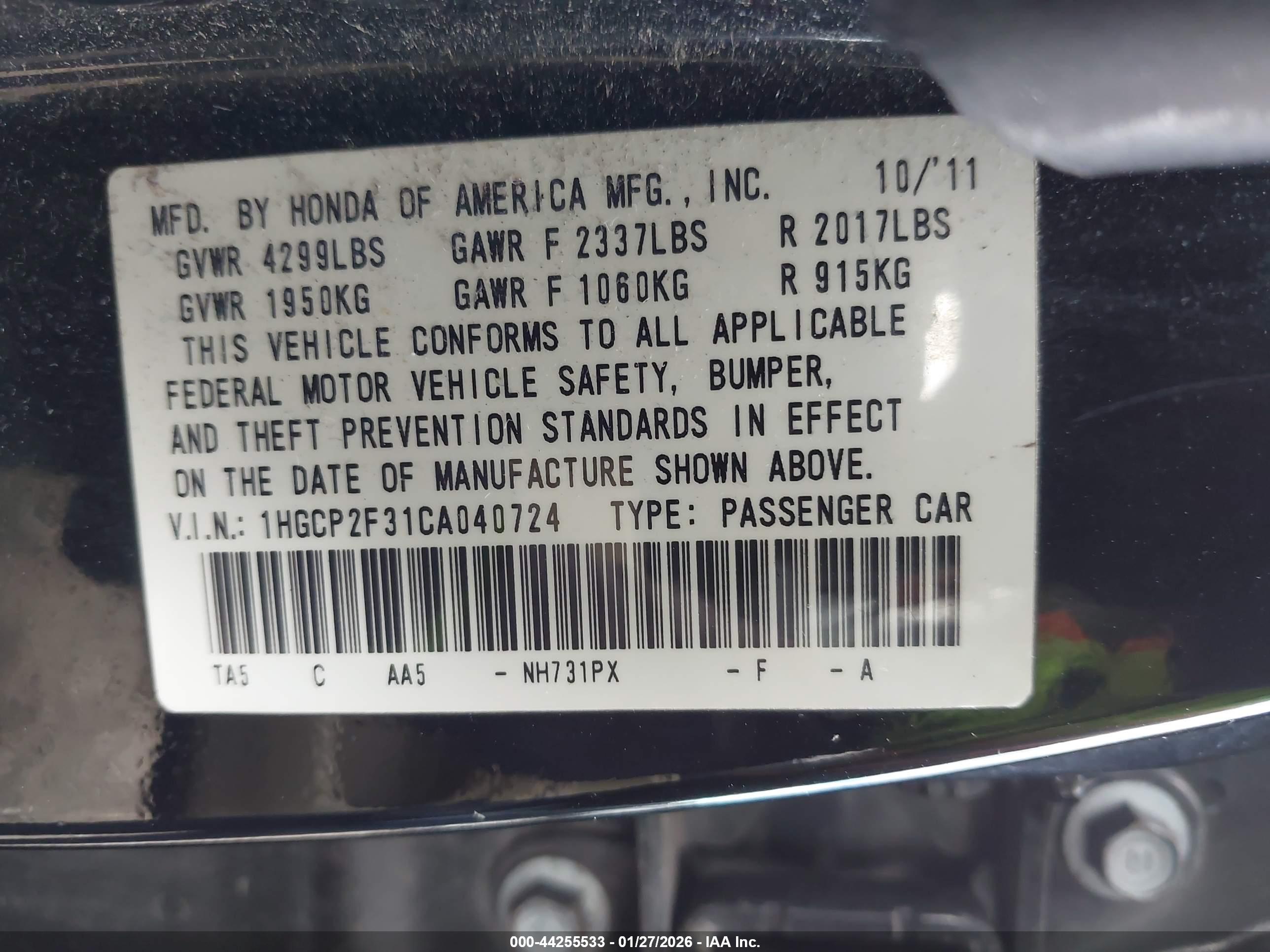 HONDA ACCORD image 9