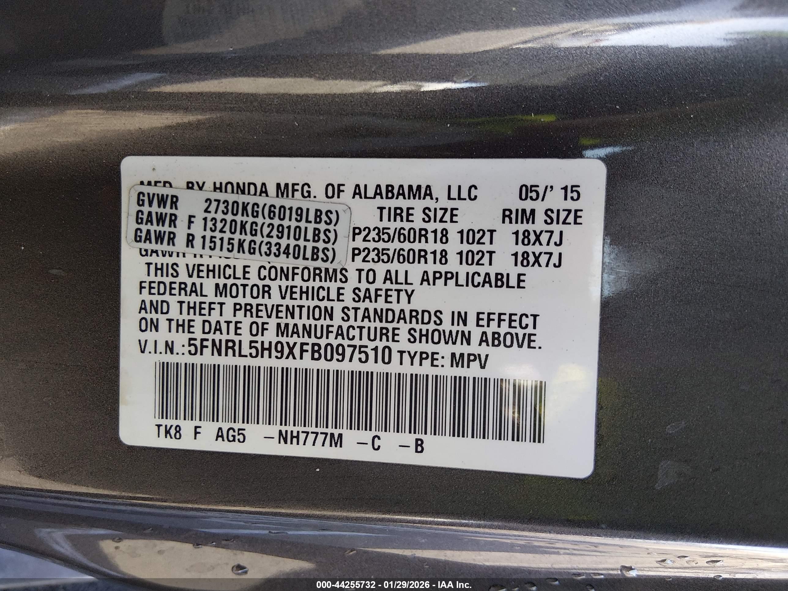 HONDA ODYSSEY image 9