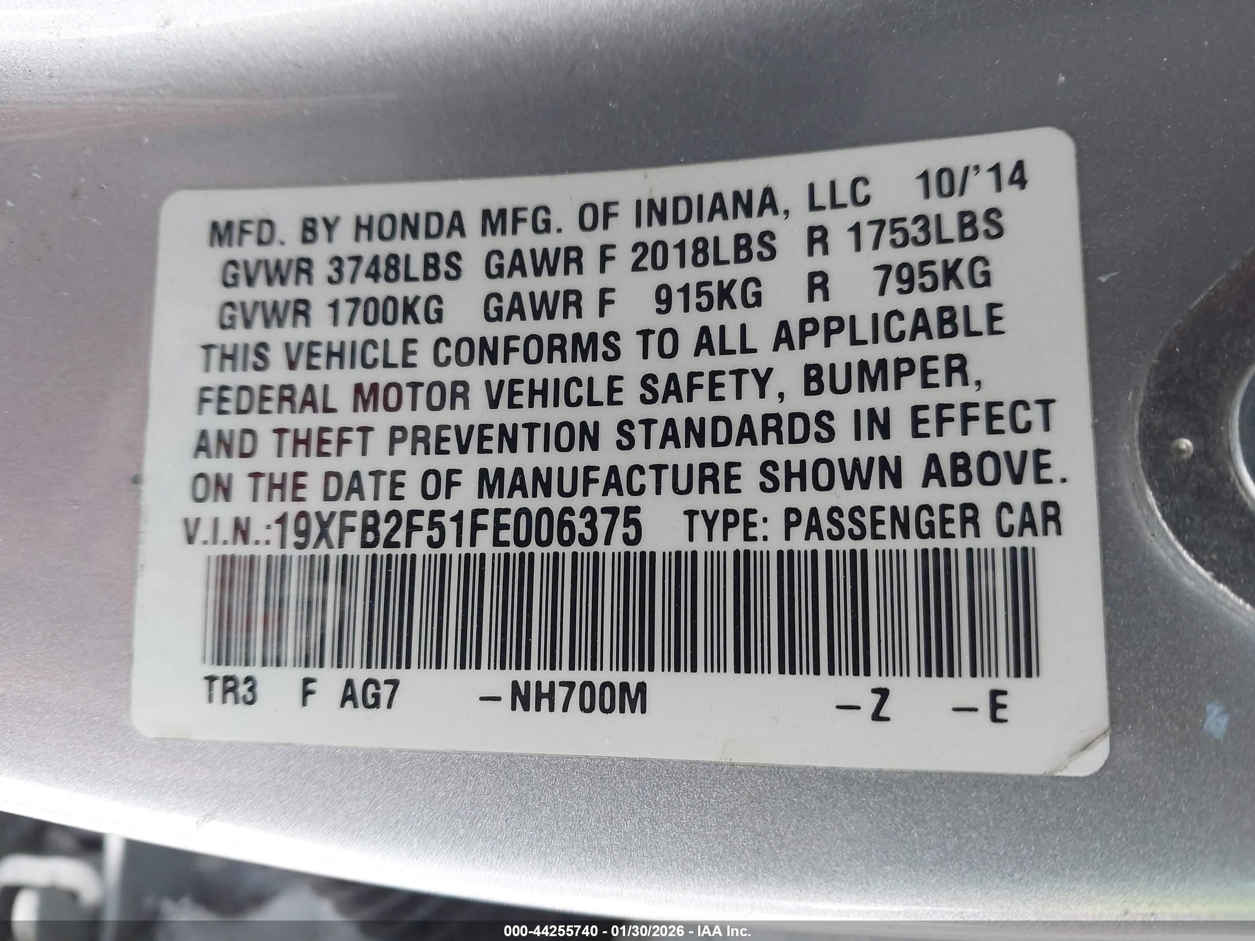 HONDA CIVIC image 9