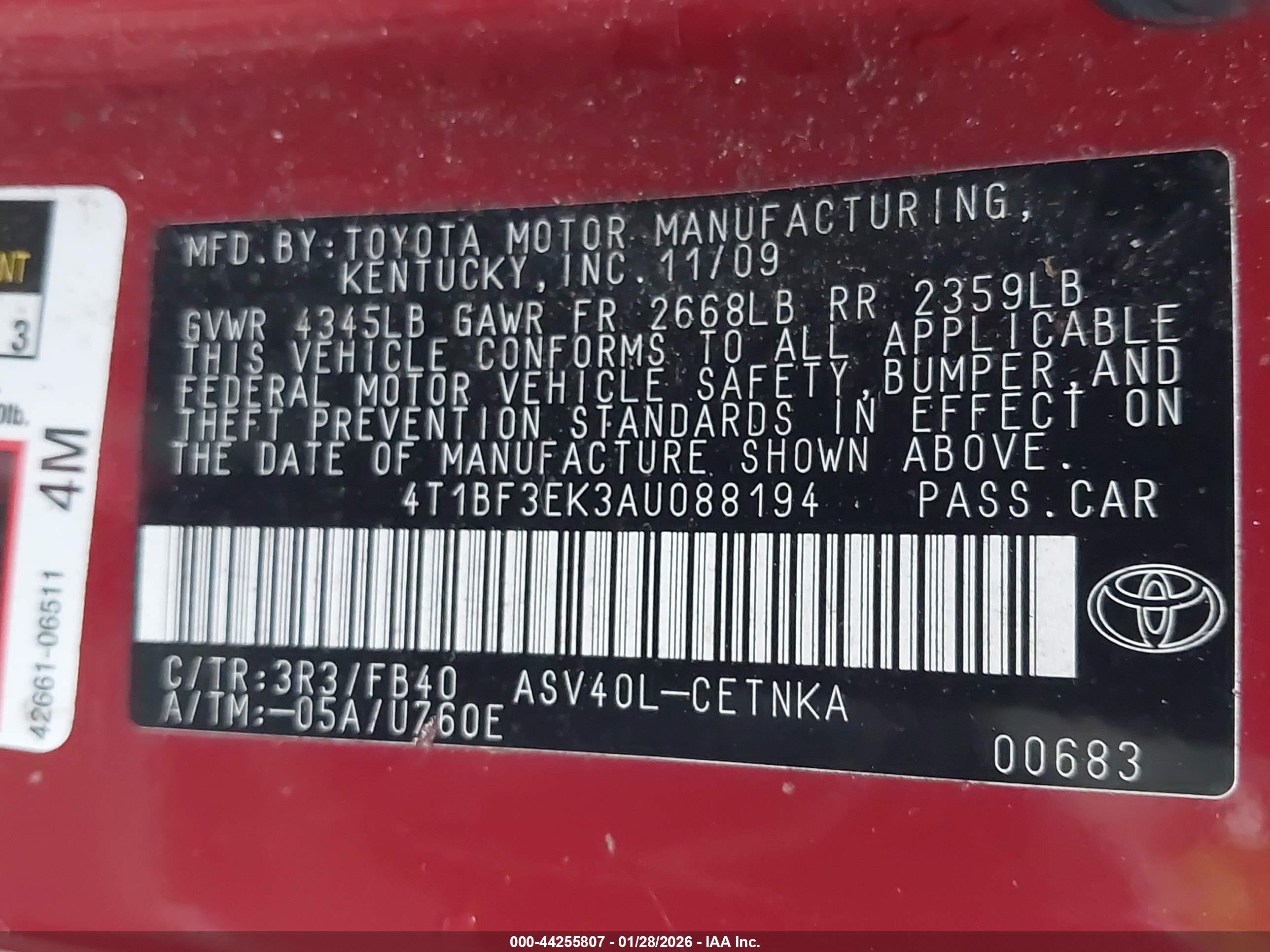 TOYOTA CAMRY image 9