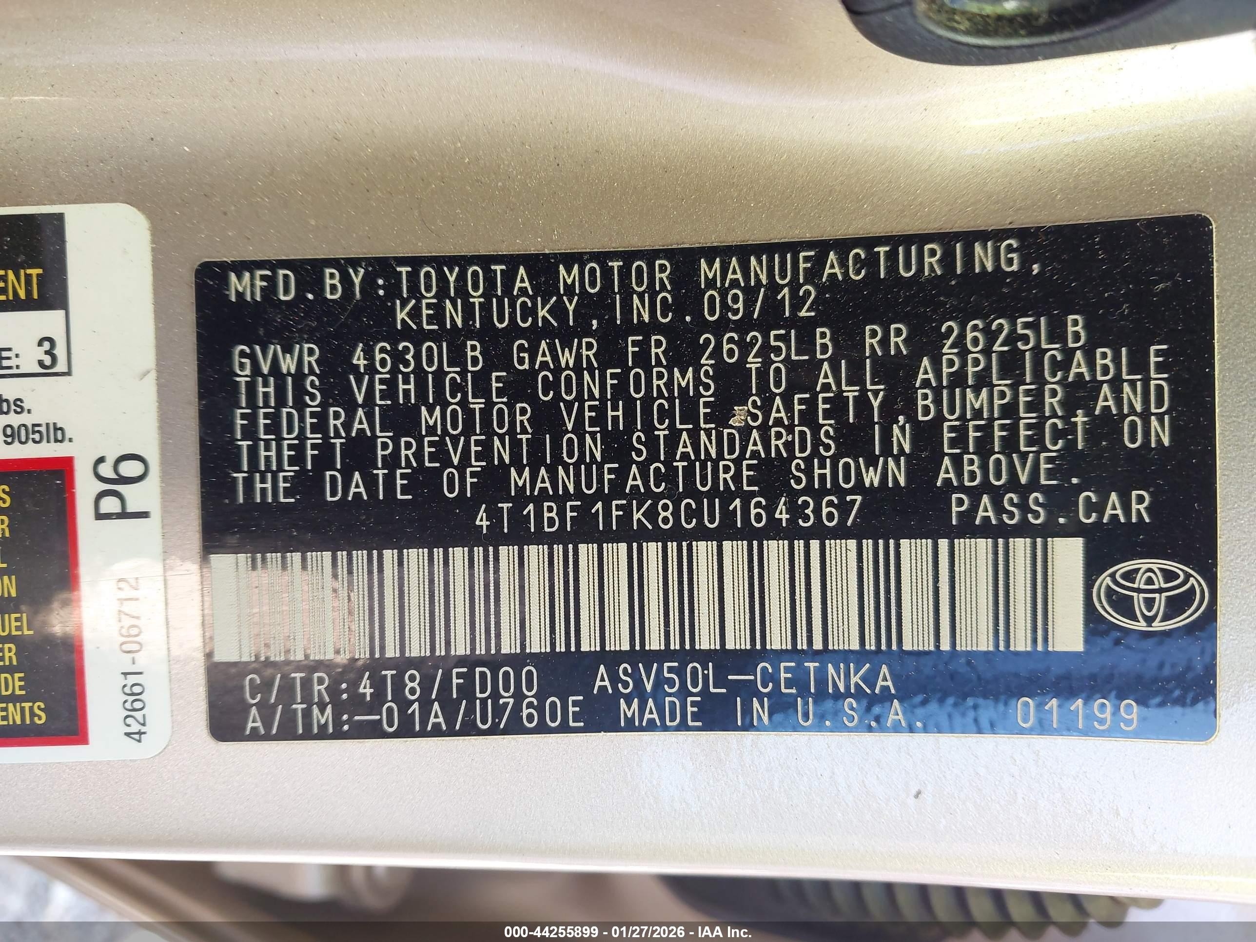 TOYOTA CAMRY image 9