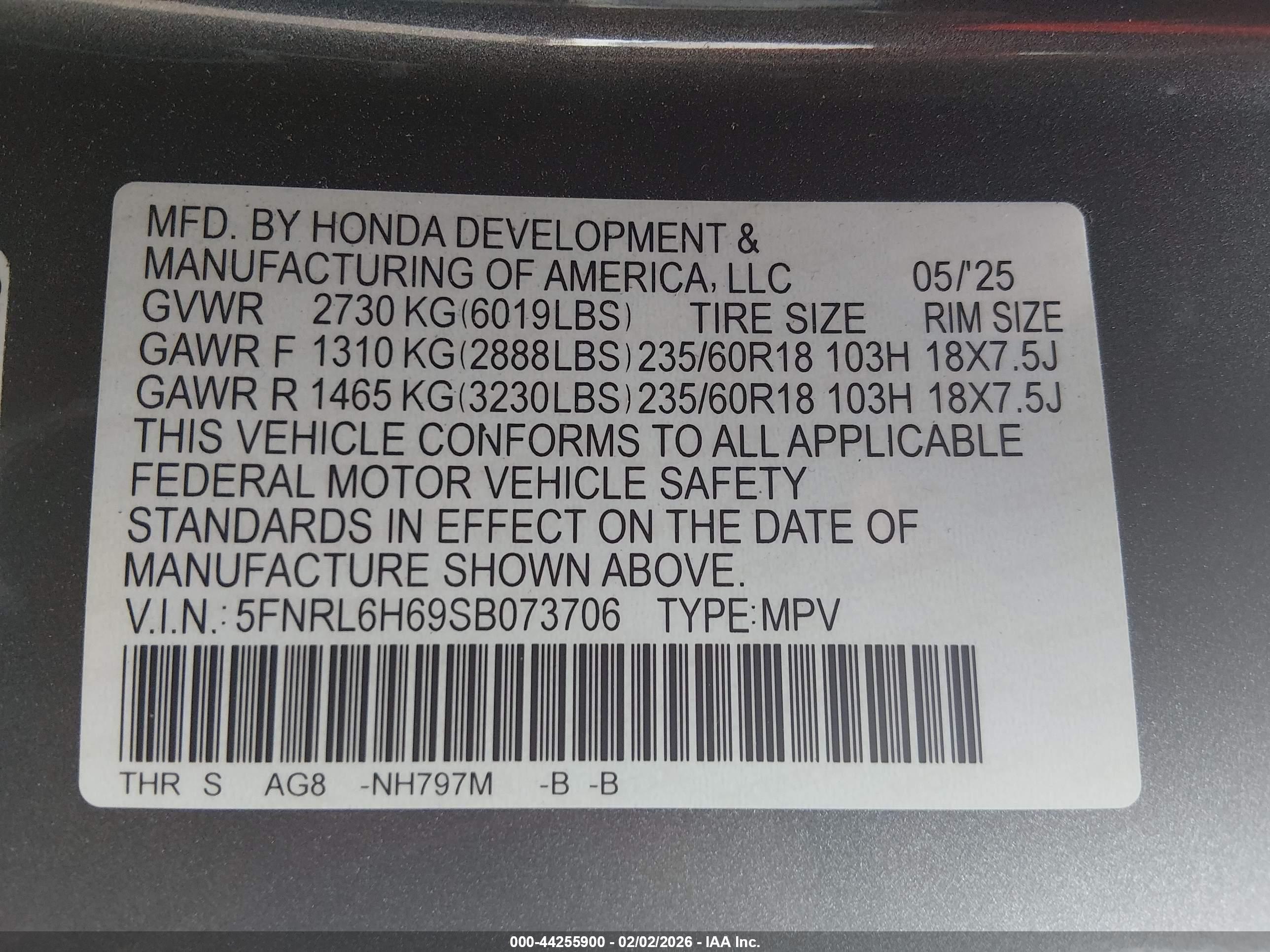 HONDA ODYSSEY image 9