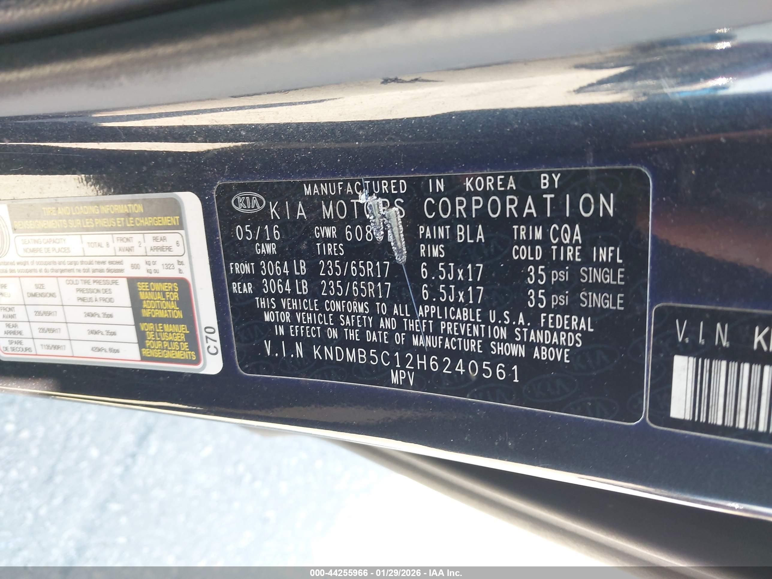 KIA SEDONA image 9