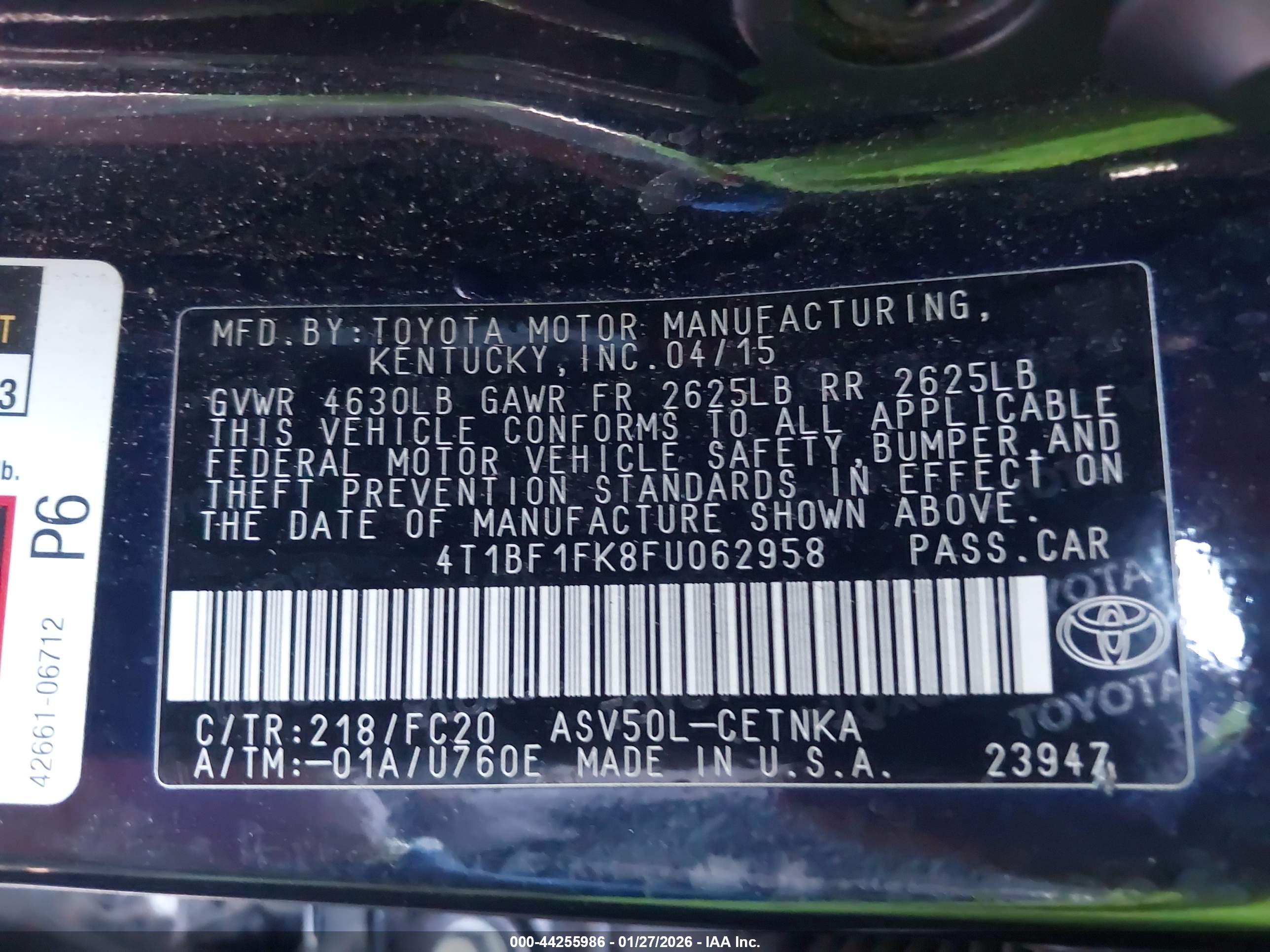 TOYOTA CAMRY image 9