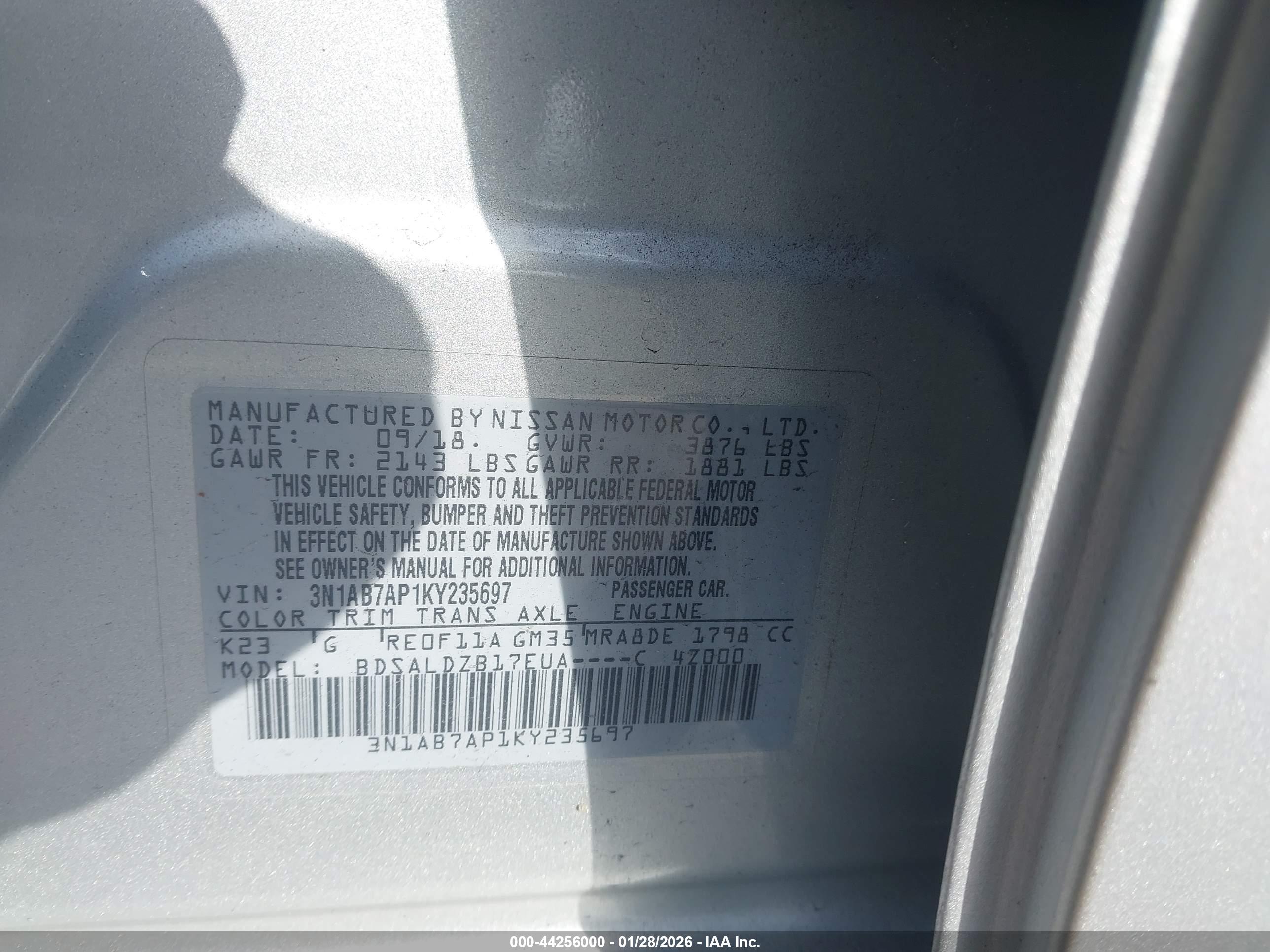 NISSAN SENTRA image 9
