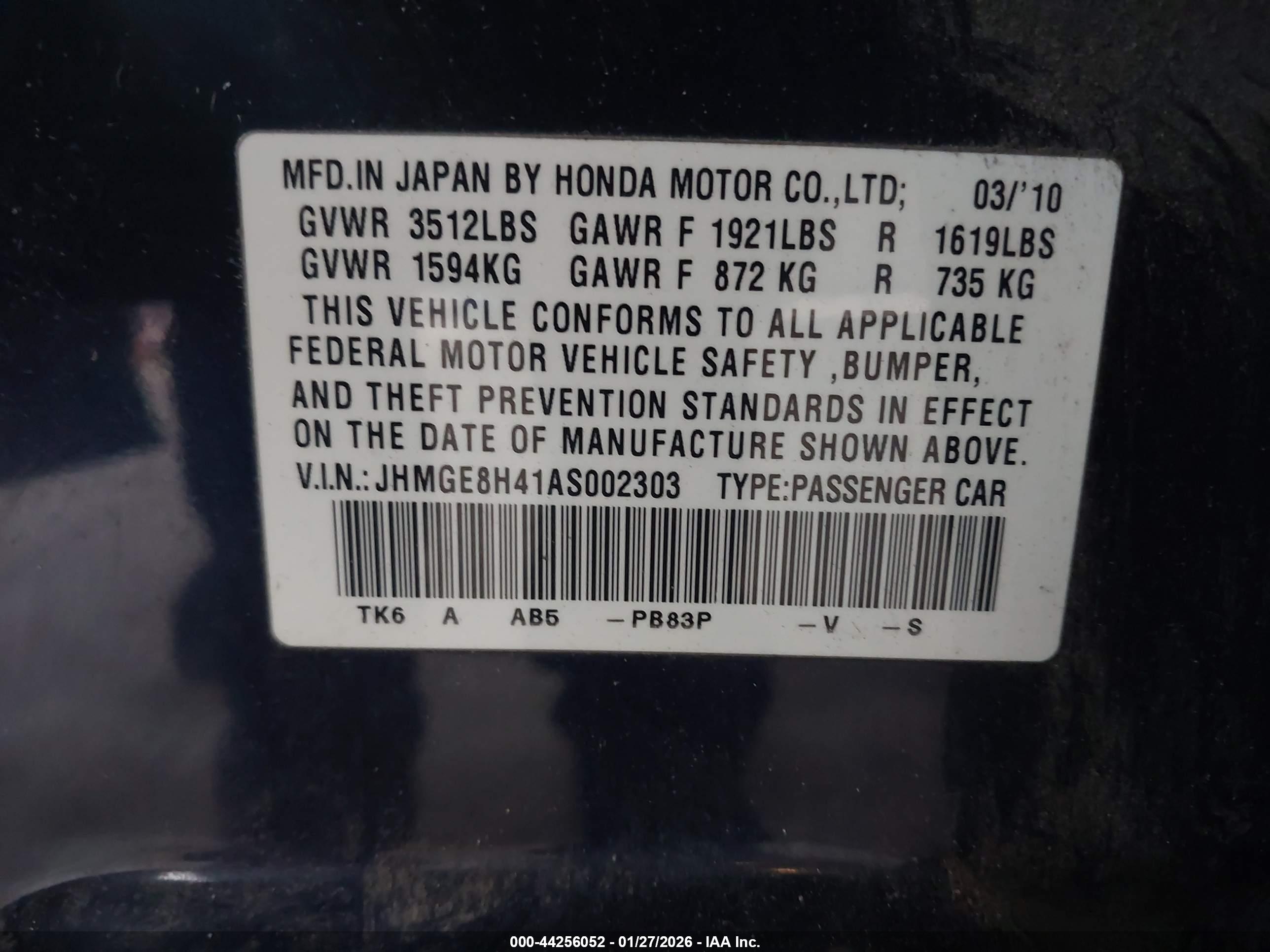 HONDA FIT image 9