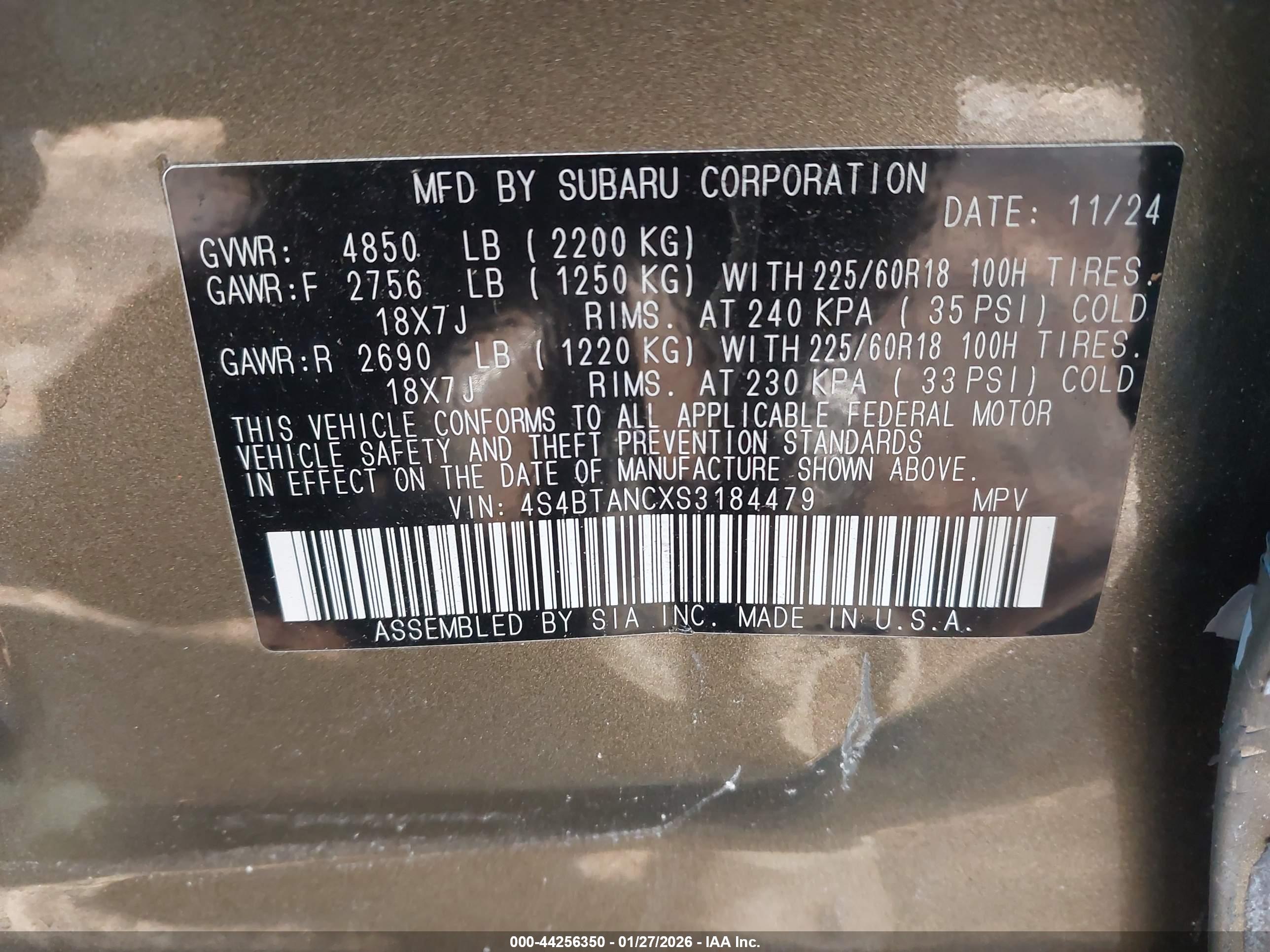 SUBARU OUTBACK image 9
