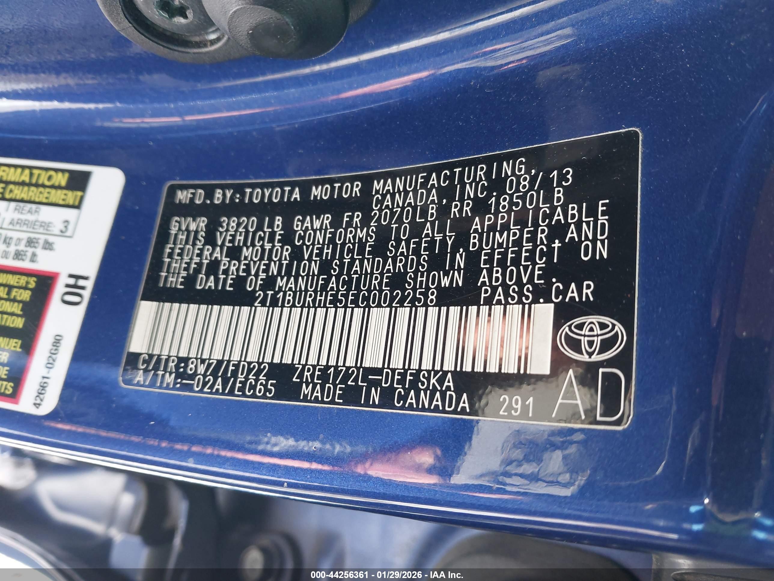 TOYOTA COROLLA image 9