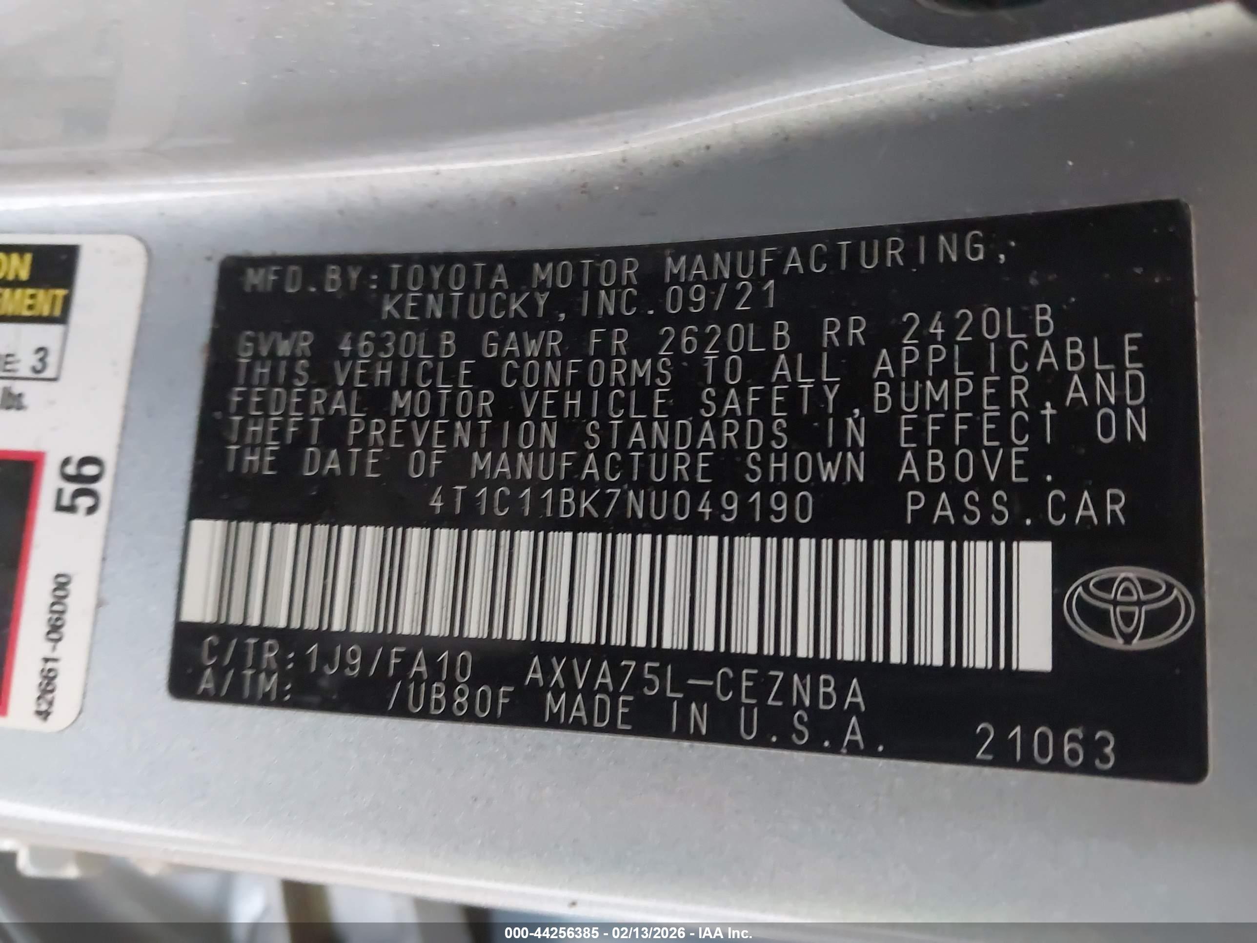 TOYOTA CAMRY image 9
