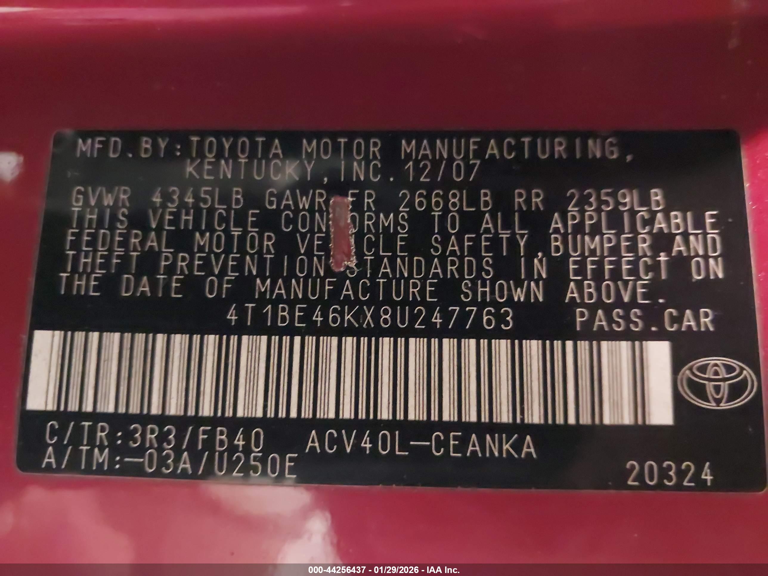 TOYOTA CAMRY image 9