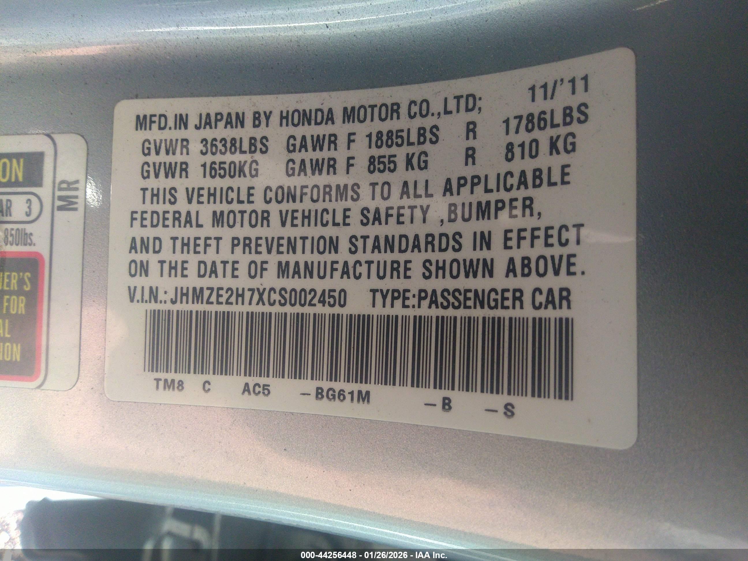 HONDA INSIGHT image 9