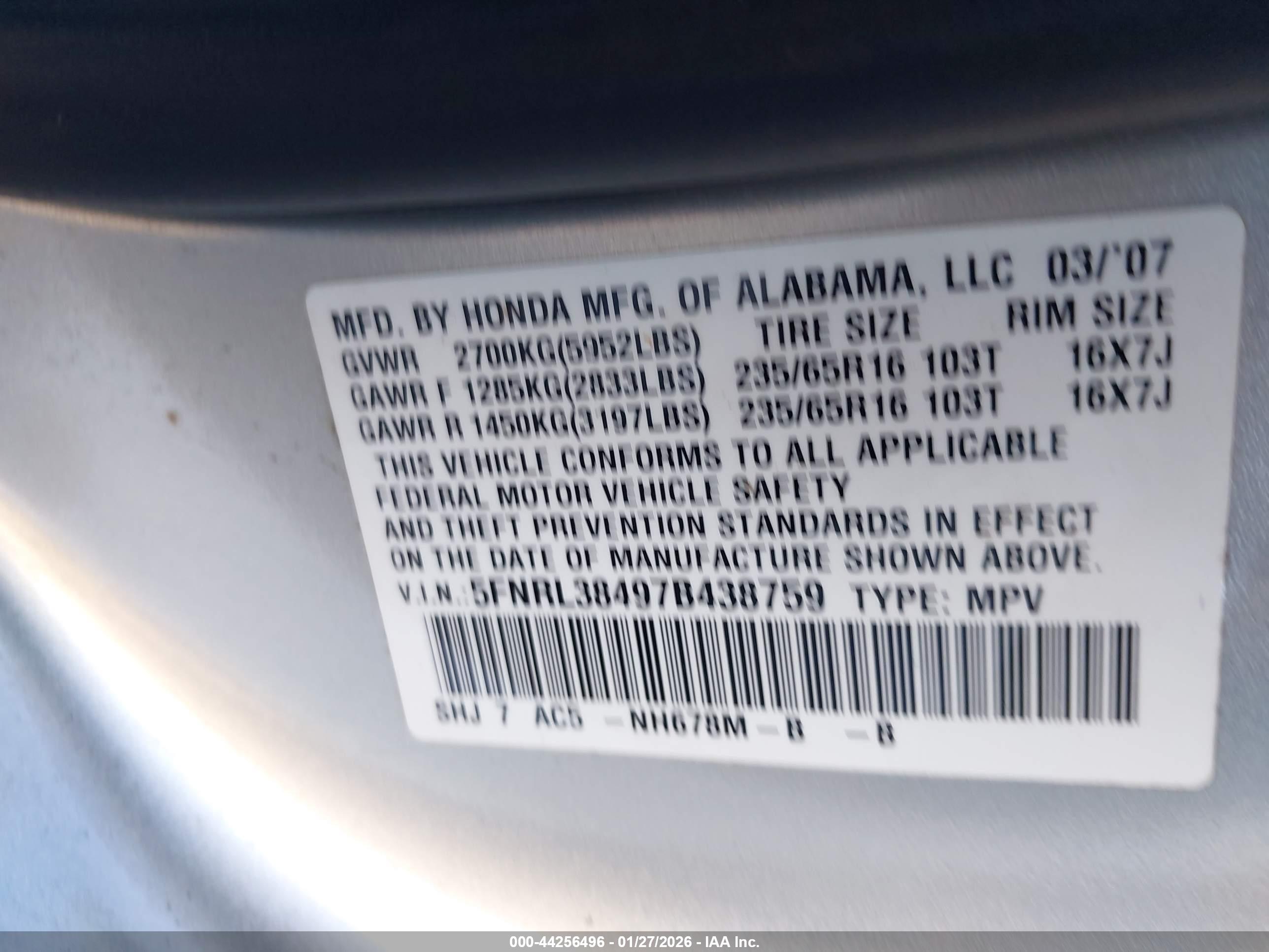 HONDA ODYSSEY image 9
