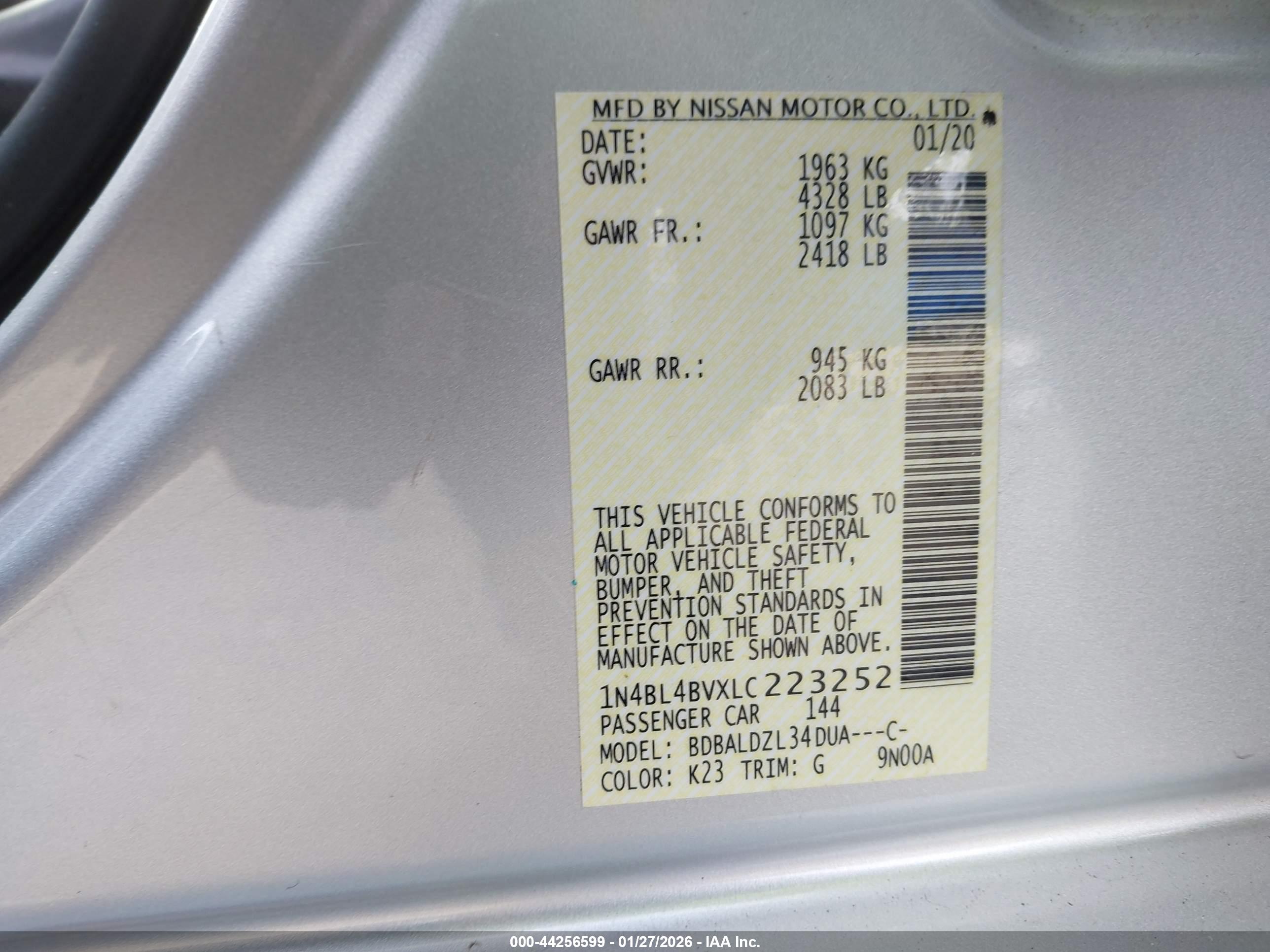 NISSAN ALTIMA image 9
