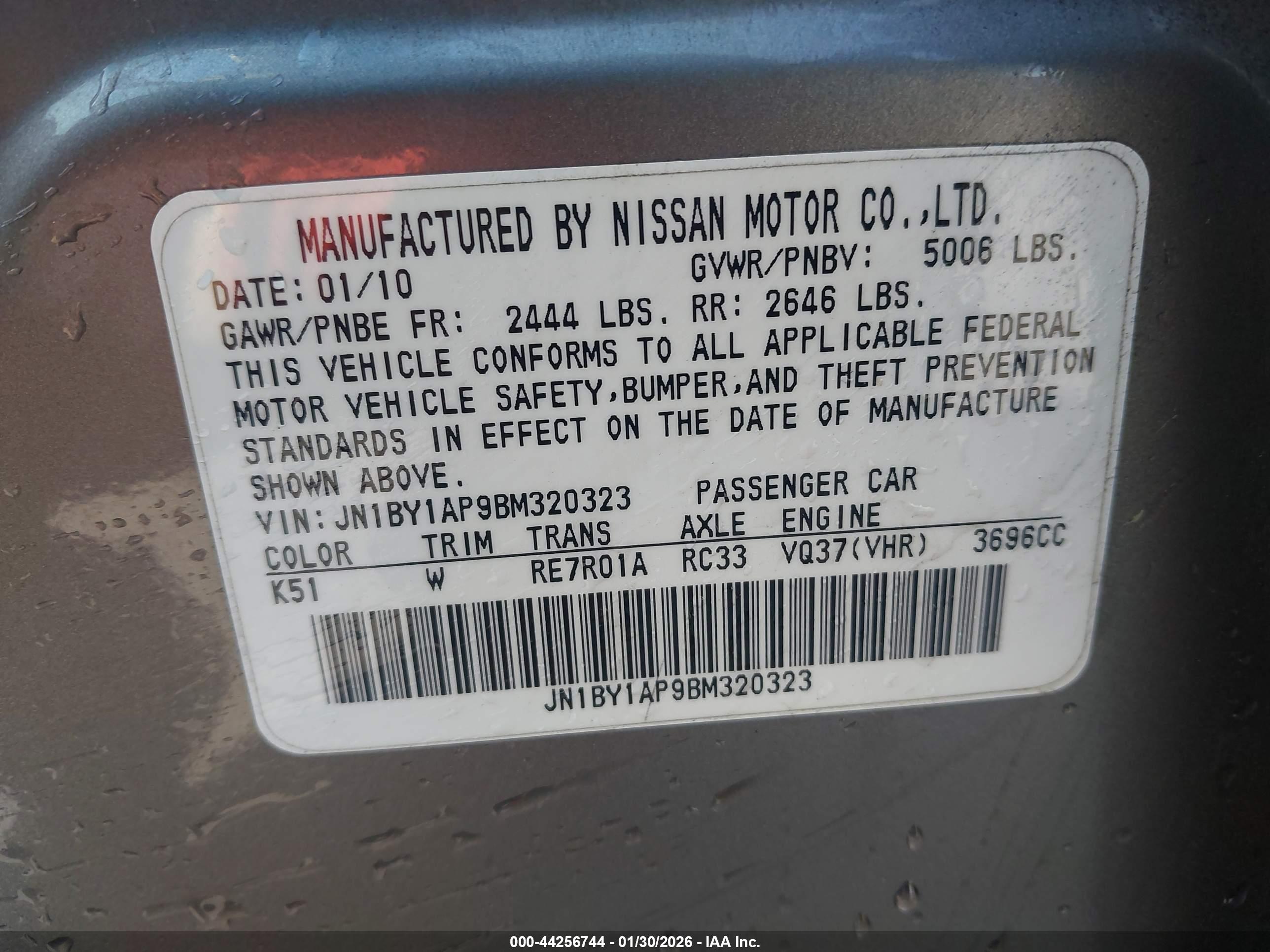 INFINITI M37 image 9