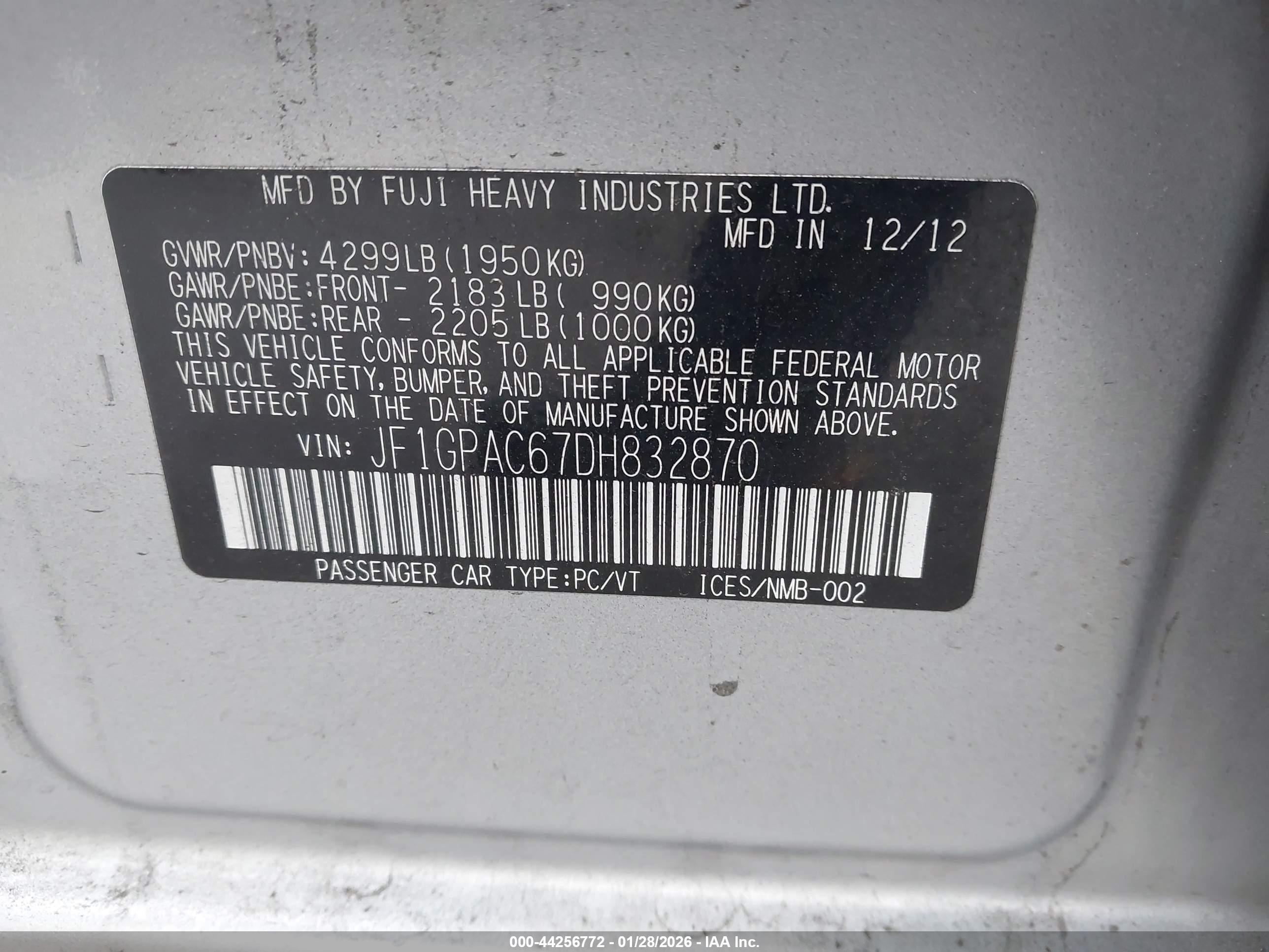 SUBARU IMPREZA image 9