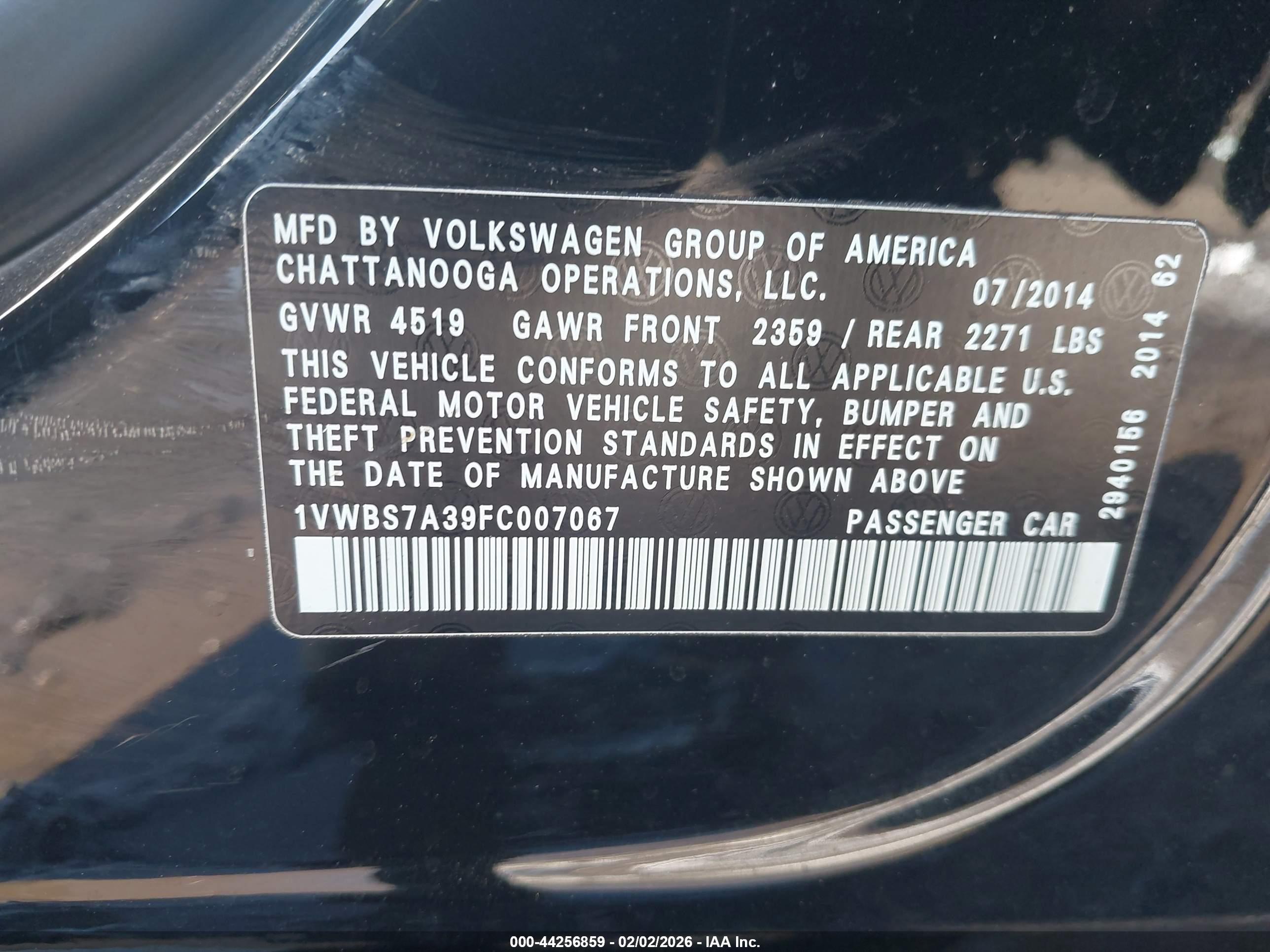 VOLKSWAGEN PASSAT image 9