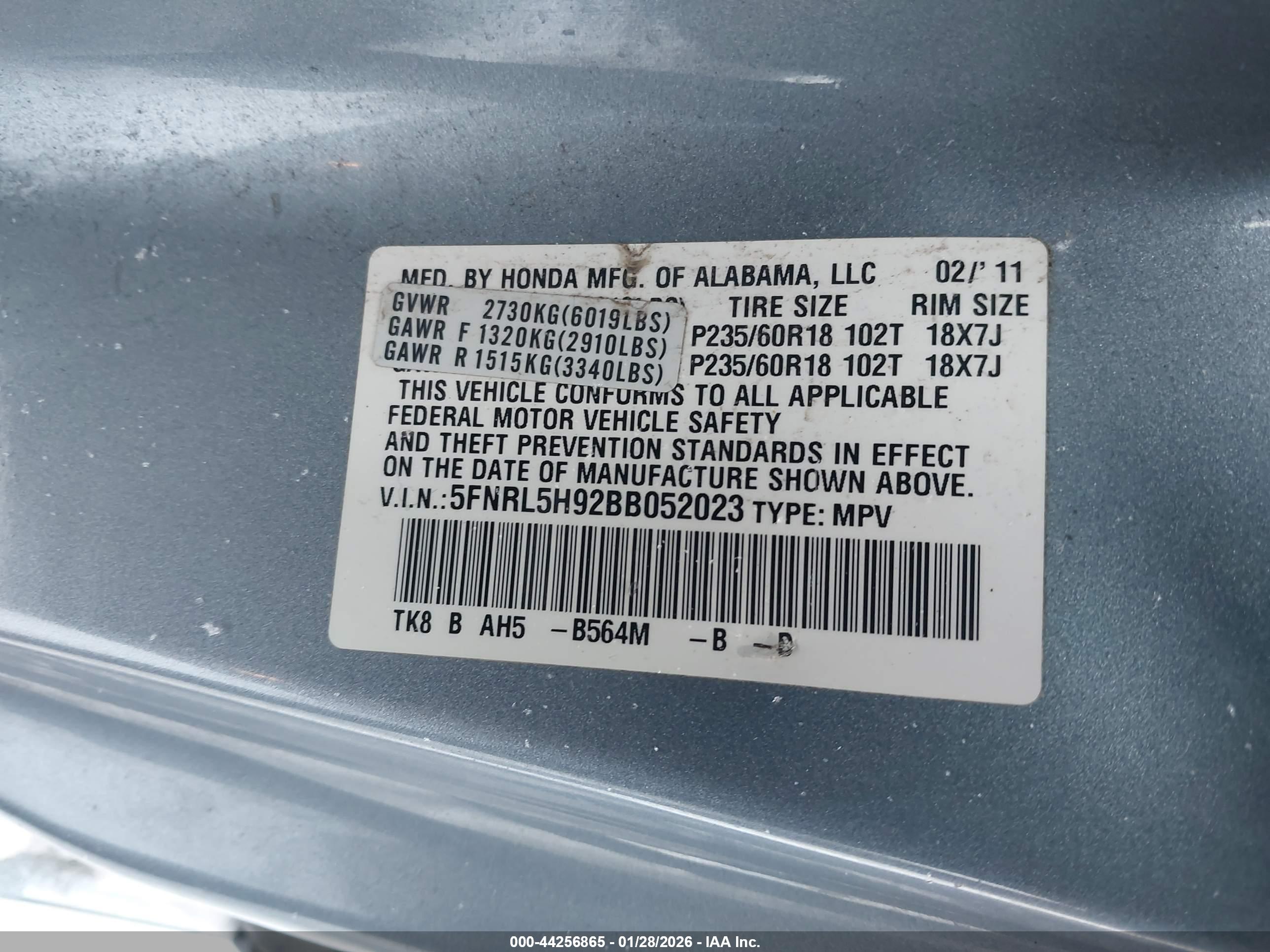 HONDA ODYSSEY image 9
