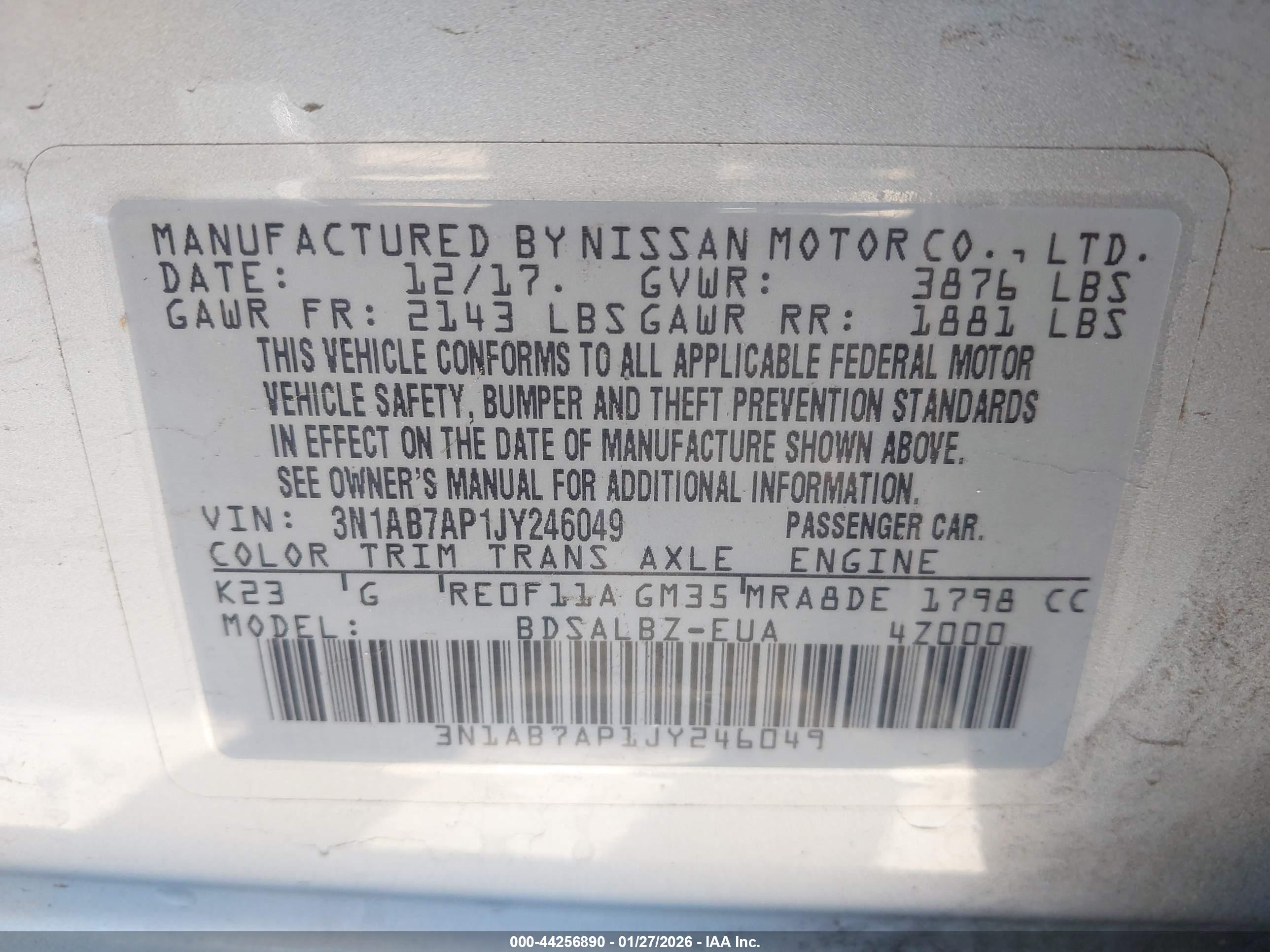 NISSAN SENTRA image 9