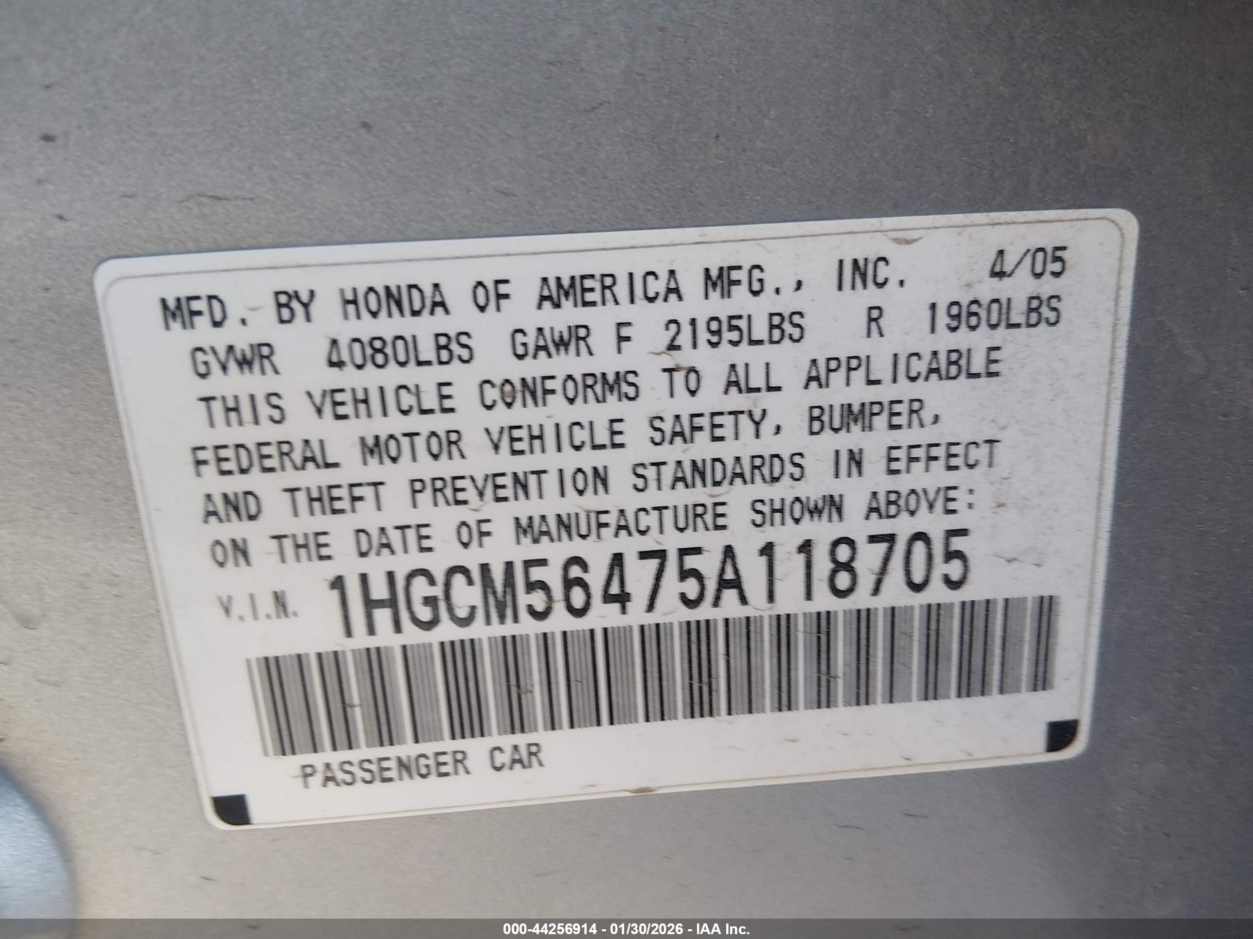 HONDA ACCORD image 9