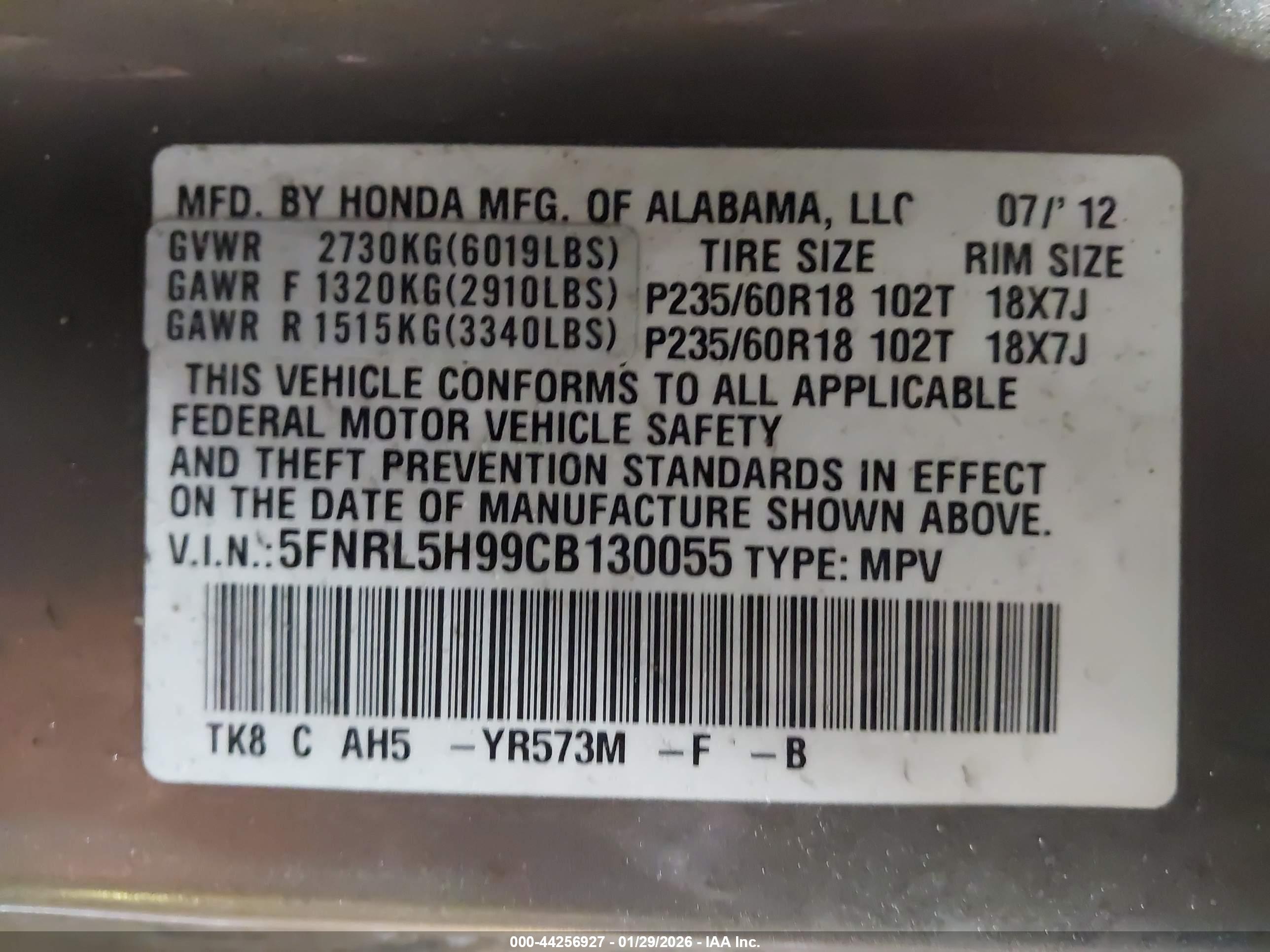 HONDA ODYSSEY image 9