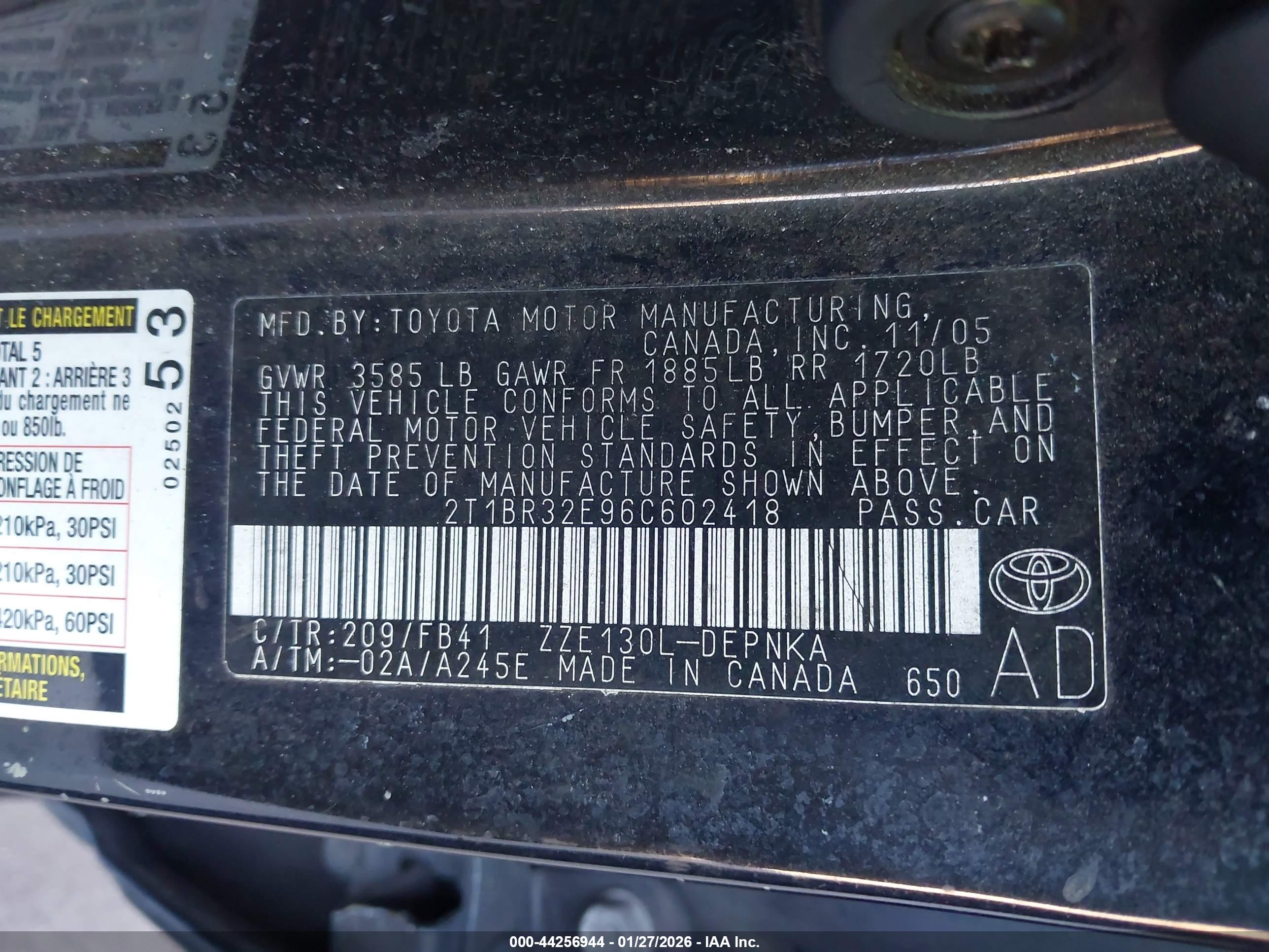 TOYOTA COROLLA image 9