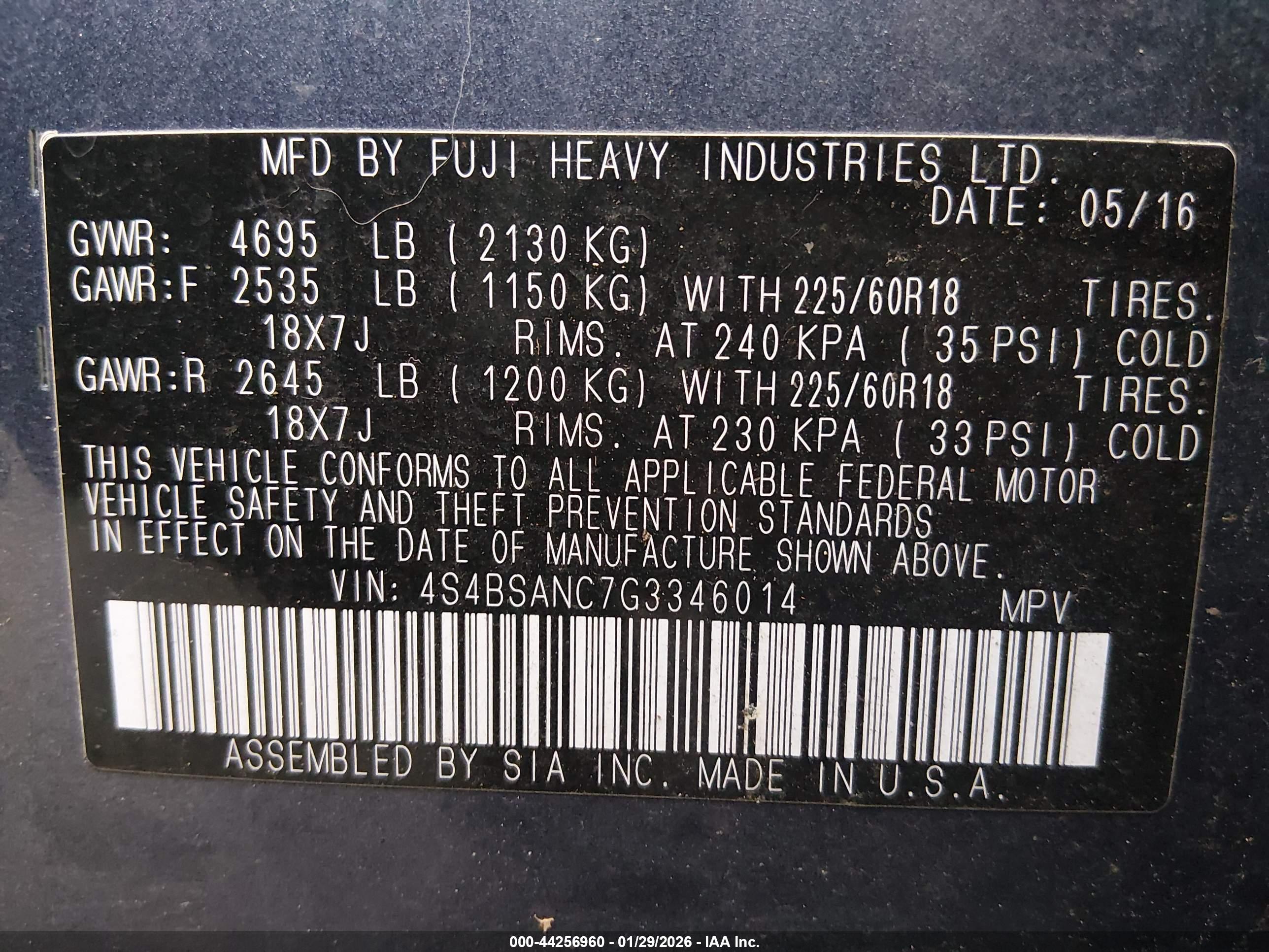 SUBARU OUTBACK image 9