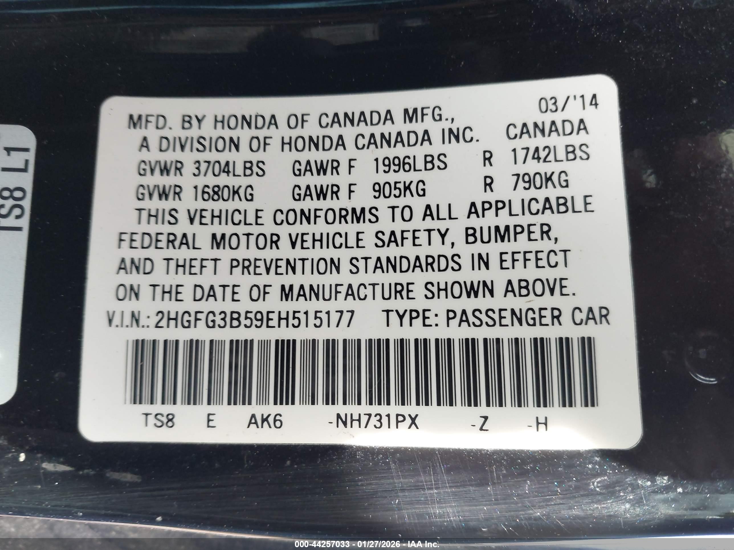 HONDA CIVIC image 9